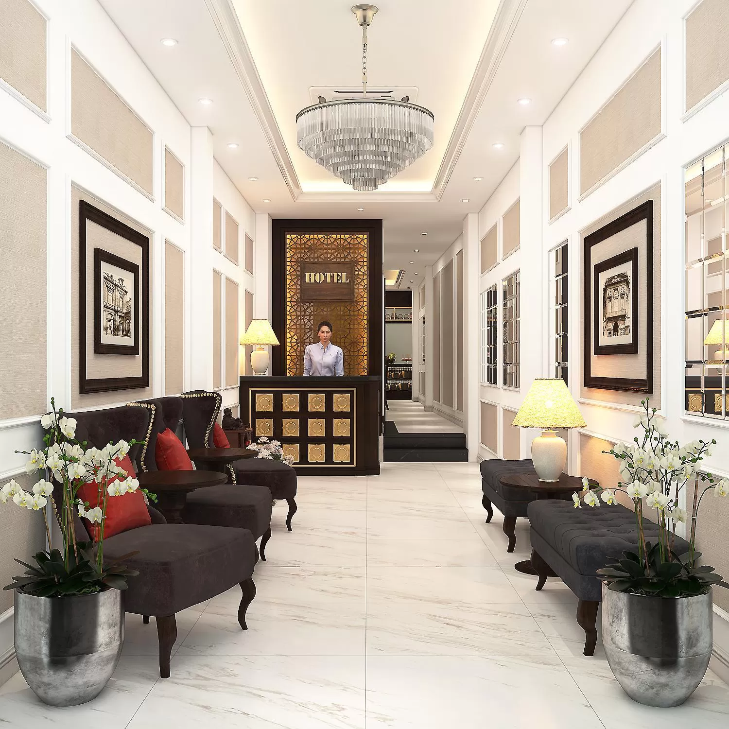 Lobby or reception in Antique Angel Hotel