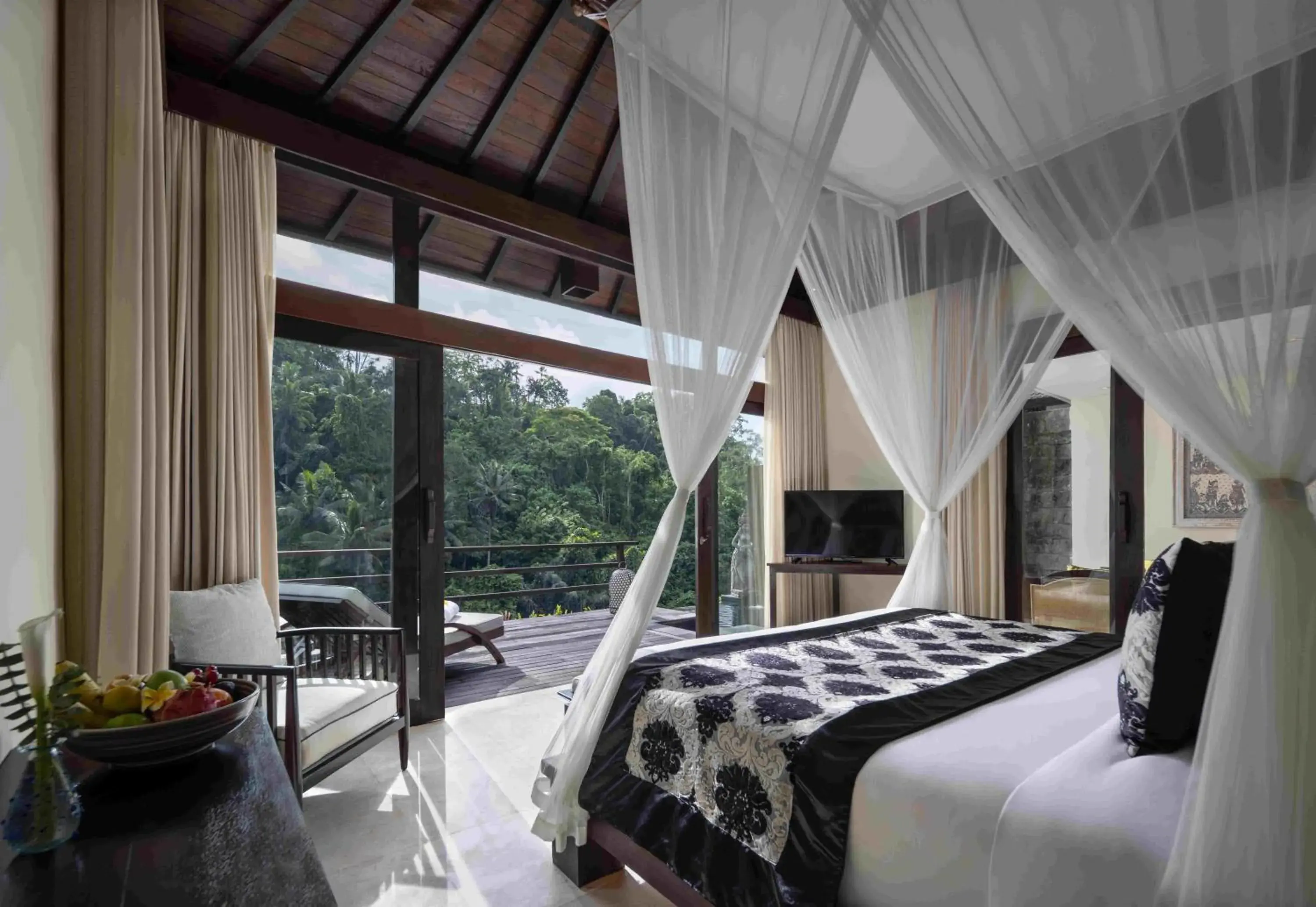 Bed in The Kayon Valley Resort