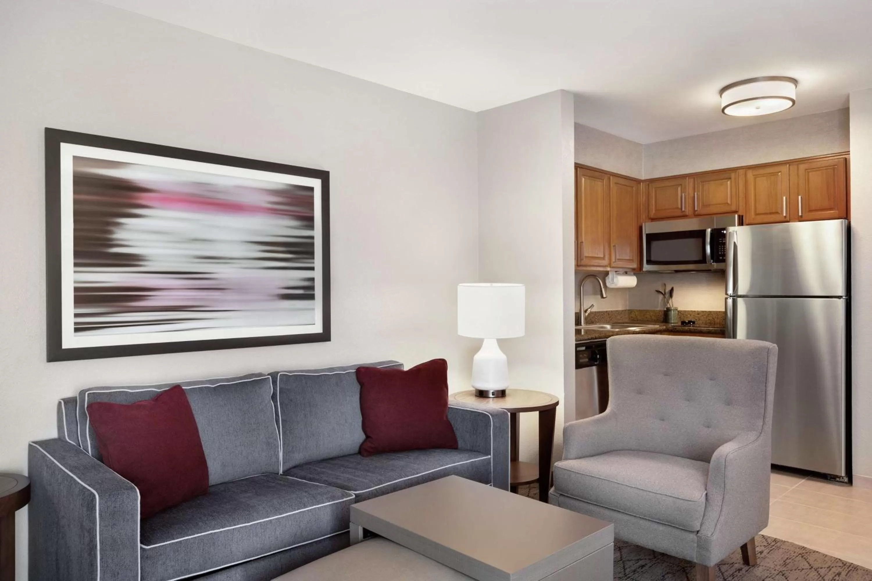 Living room in Homewood Suites by Hilton Portland Airport