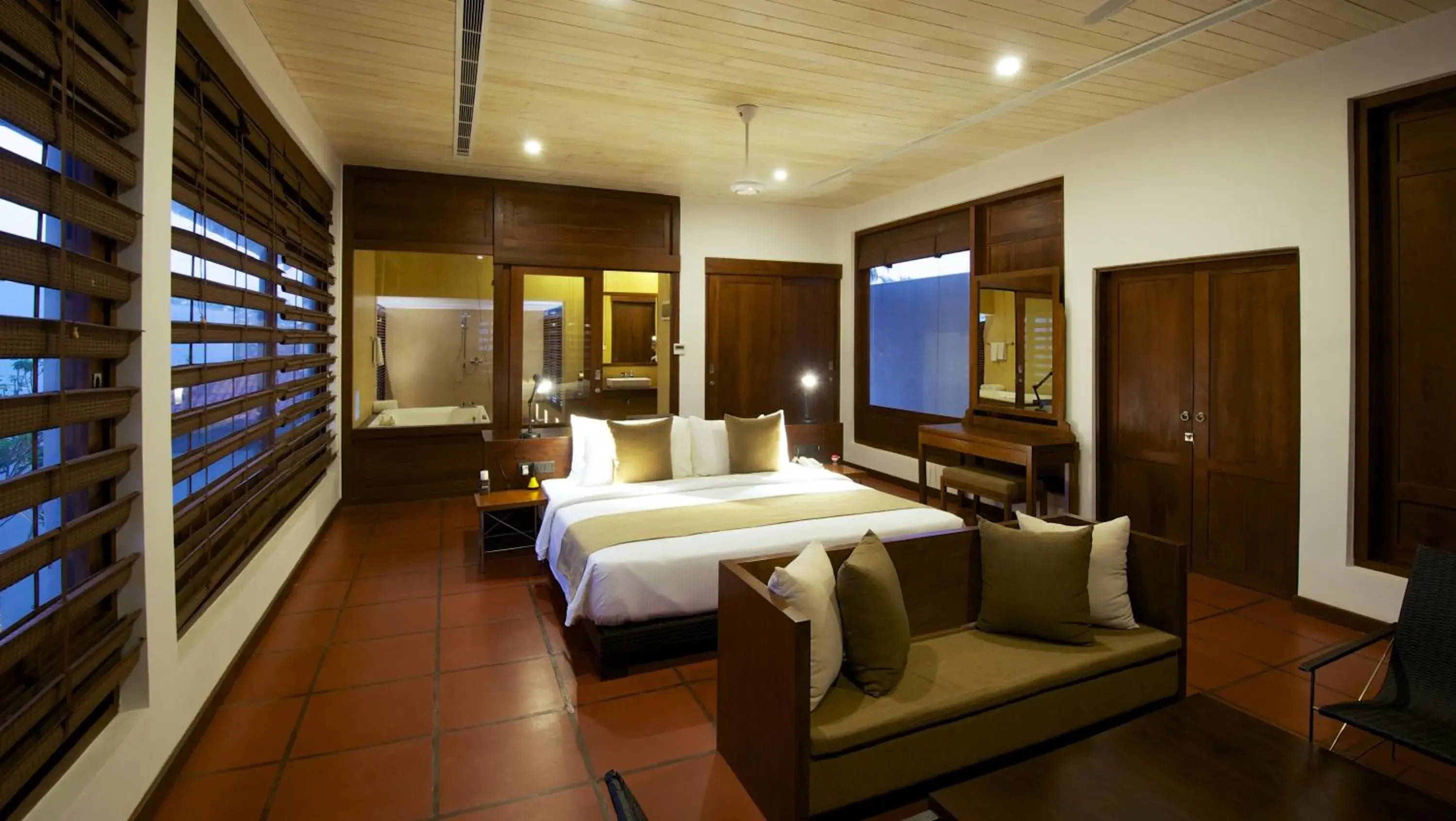 Bed in Jetwing Thalahena Villas