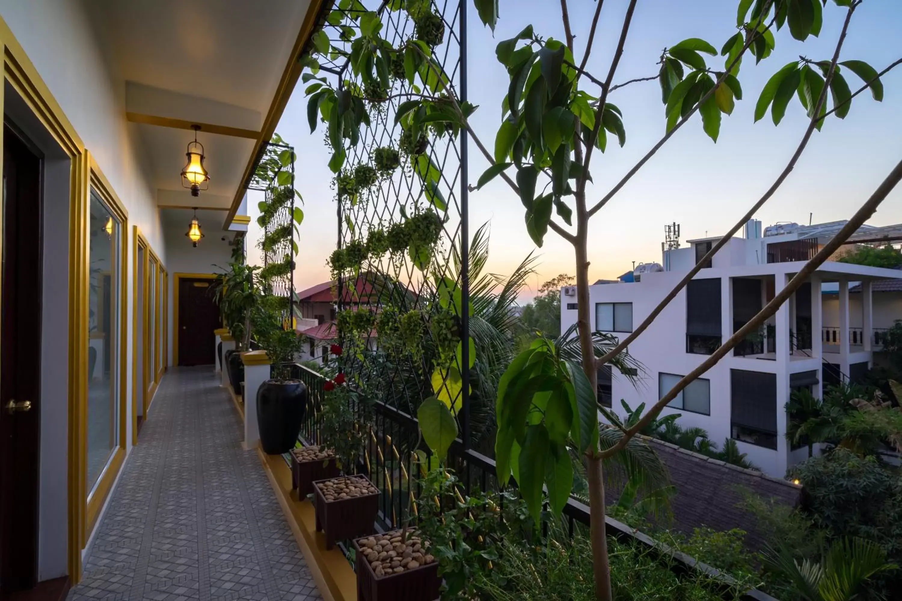 Patio in Beyond Yangon Inn