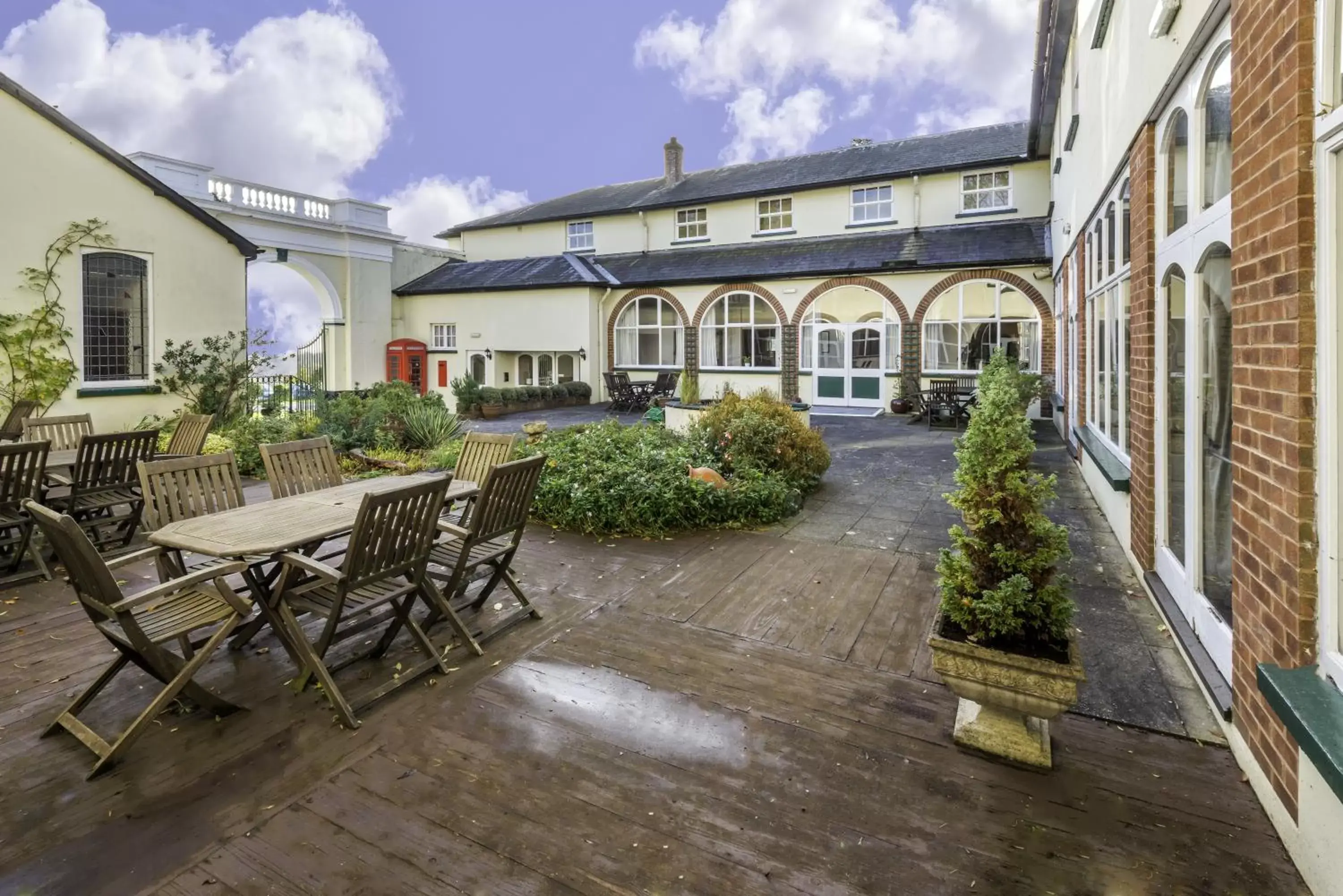 Patio, Property Building in Best Western Lord Haldon Hotel