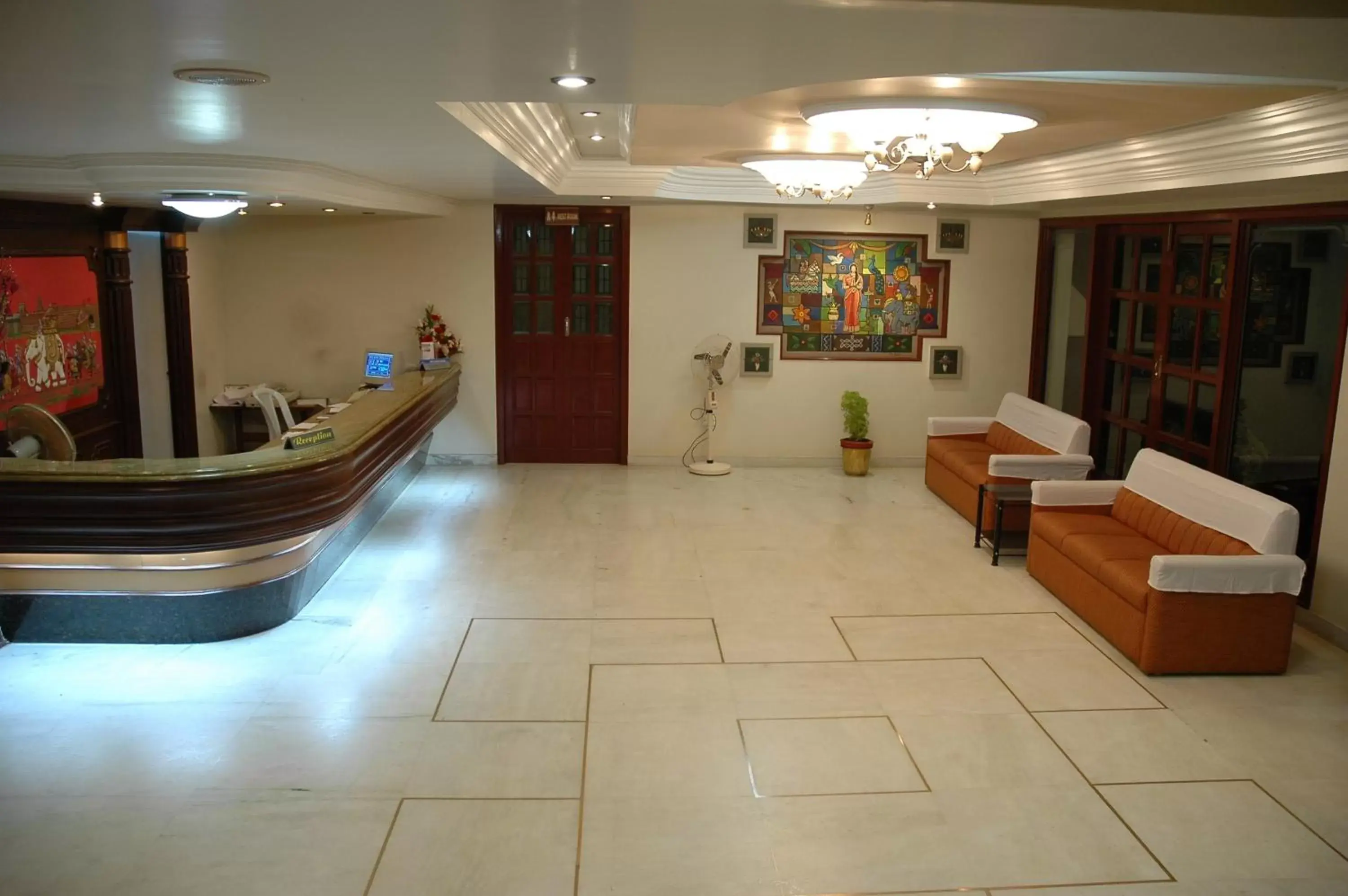 Lobby or reception in Hotel Gnanam Lobby or reception in Hotel Gnanam