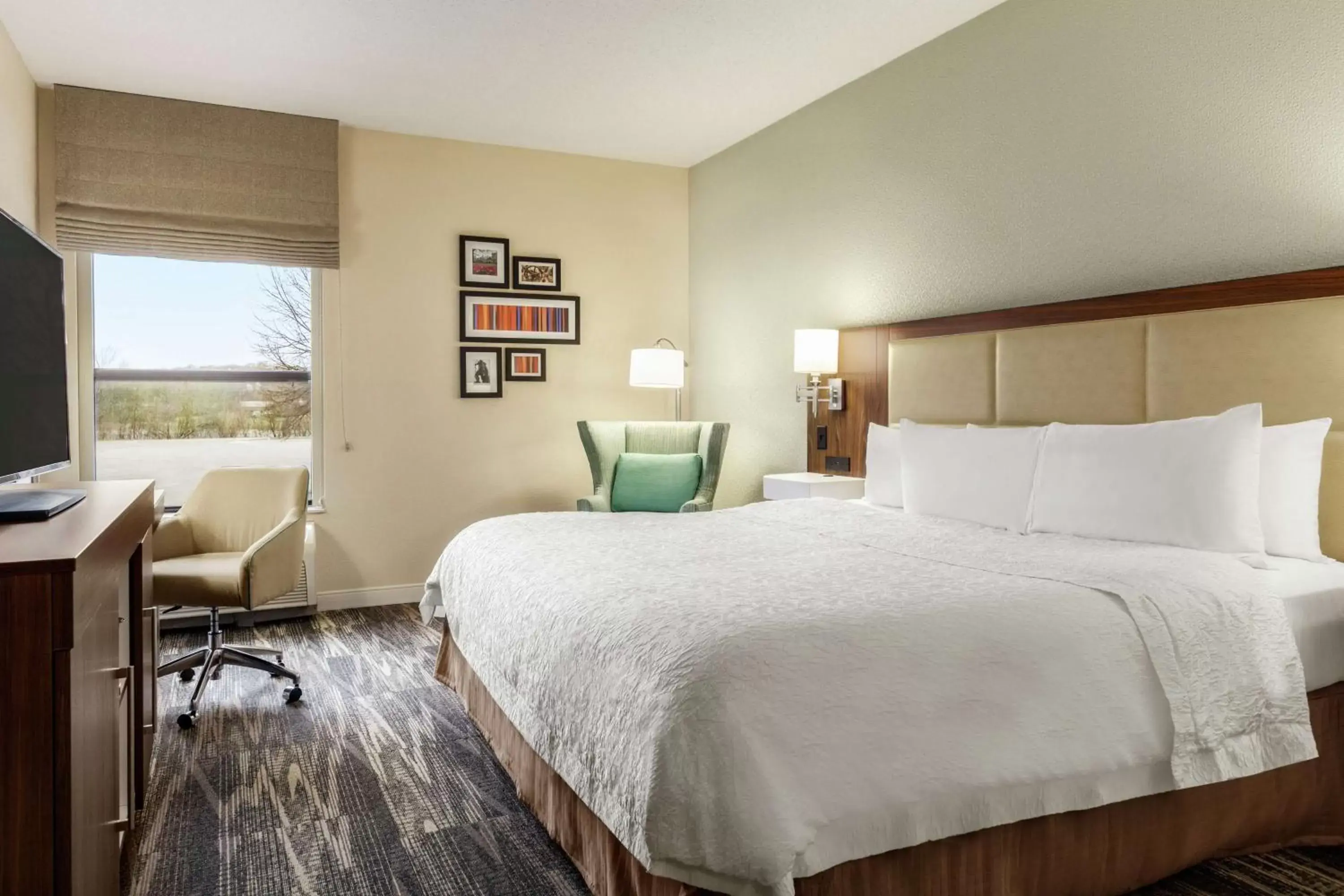 Bedroom, Bed in Hampton Inn Akron-Fairlawn