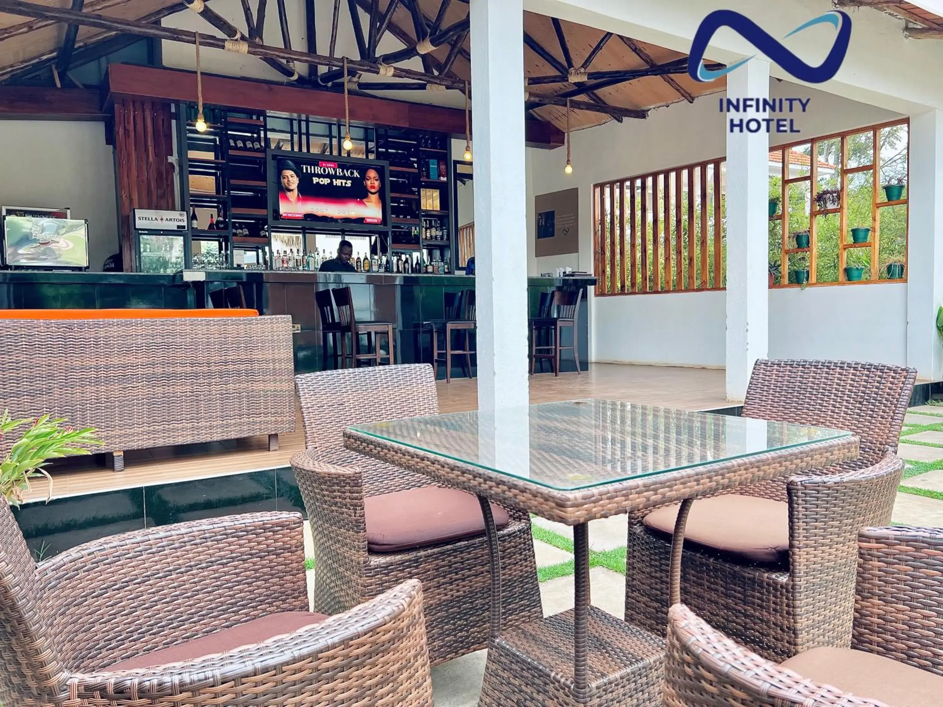 Seating area in Infinity Hotel Kampala