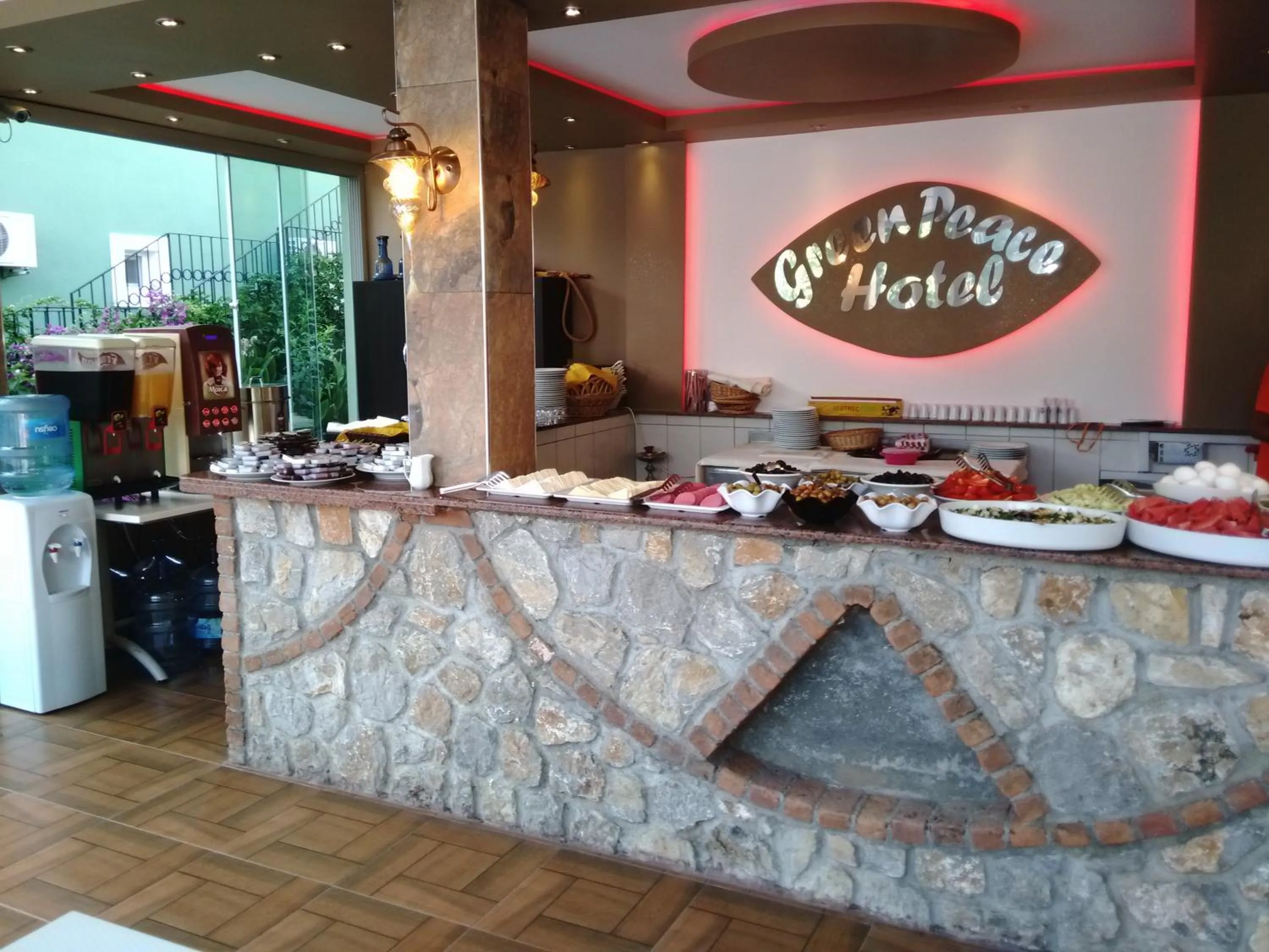 Buffet breakfast in Green Peace Hotel