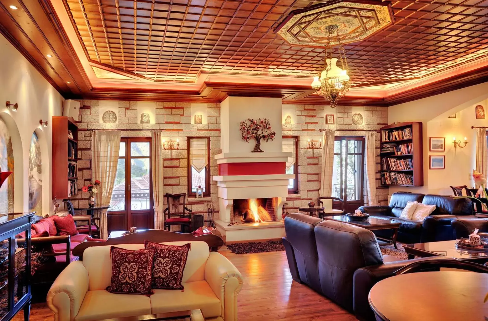 Lounge or bar, Seating Area in Konitsa Mountain Hotel