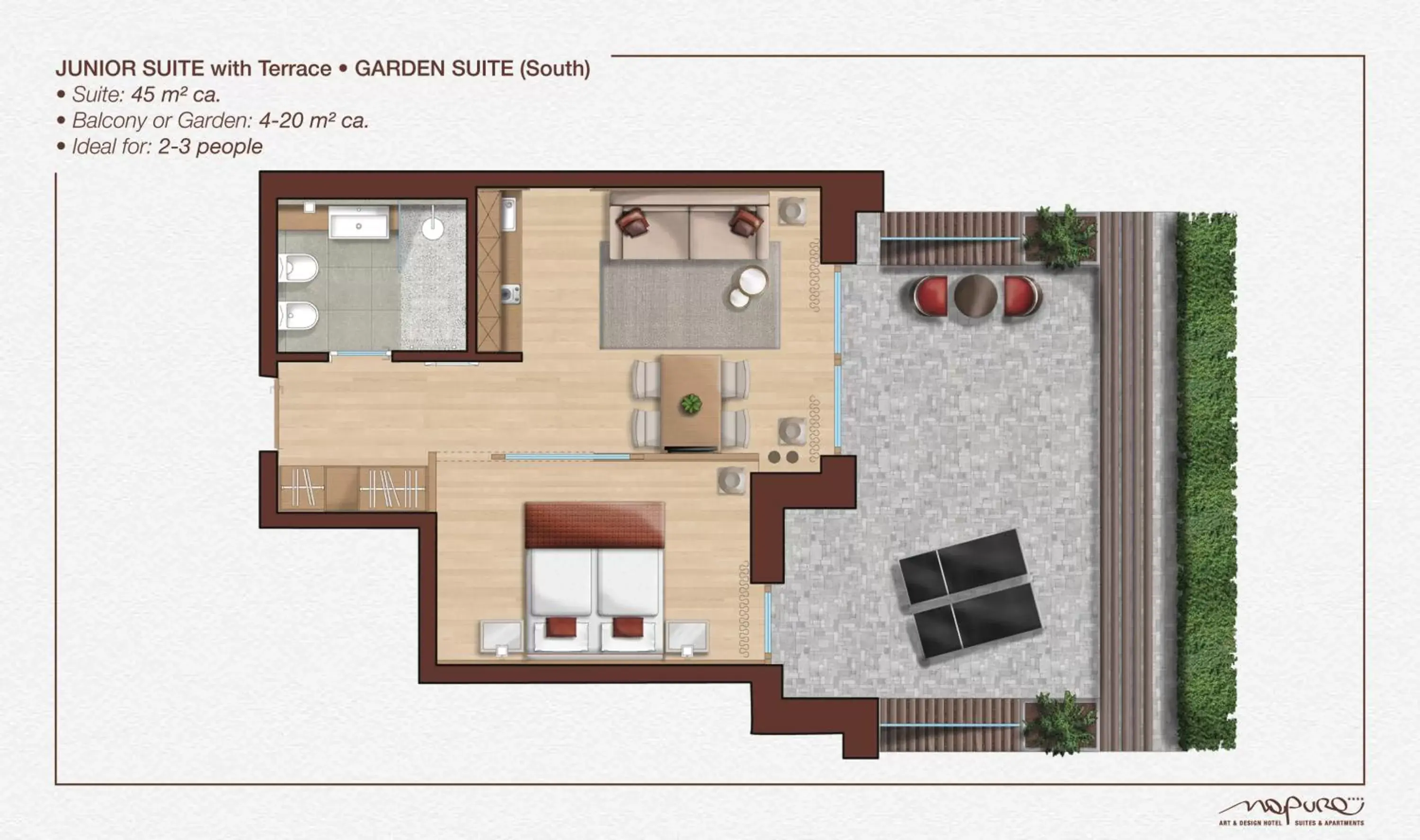 Floor Plan in Art & Design Hotel Napura