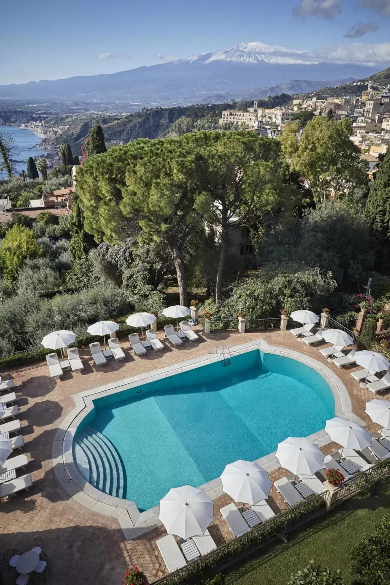 Swimming pool, Pool View in Grand Hotel Timeo, A Belmond Hotel, Taormina