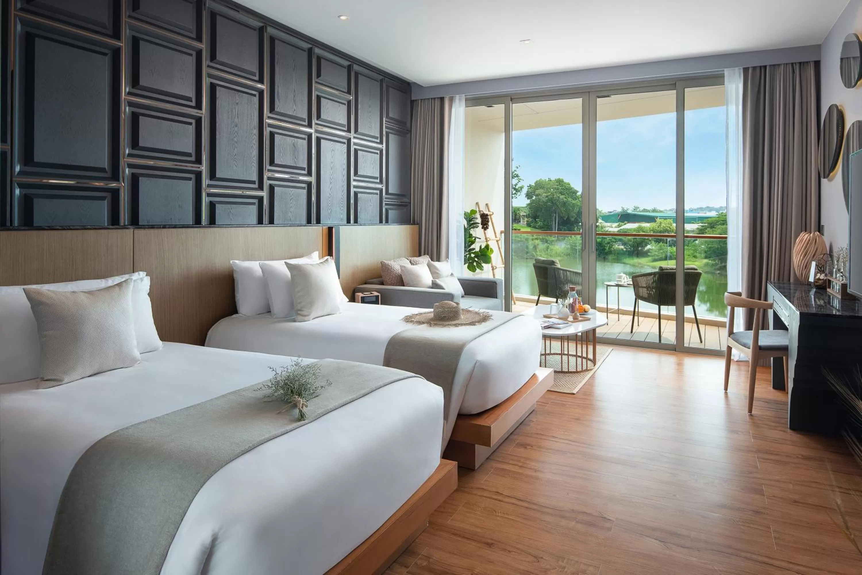 Bed in Wyndham Grand Nai Harn Beach Phuket