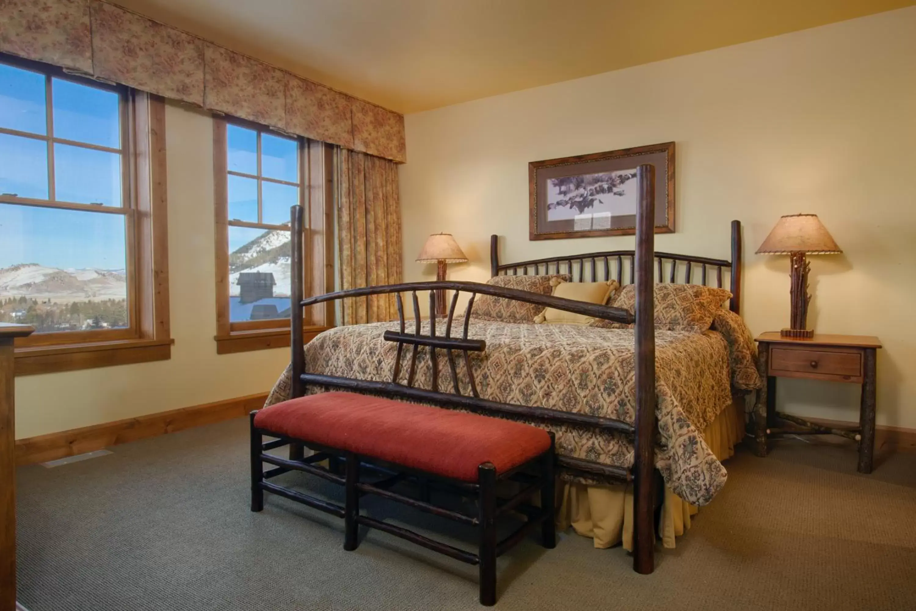 Bed in The Lexington at Jackson Hole