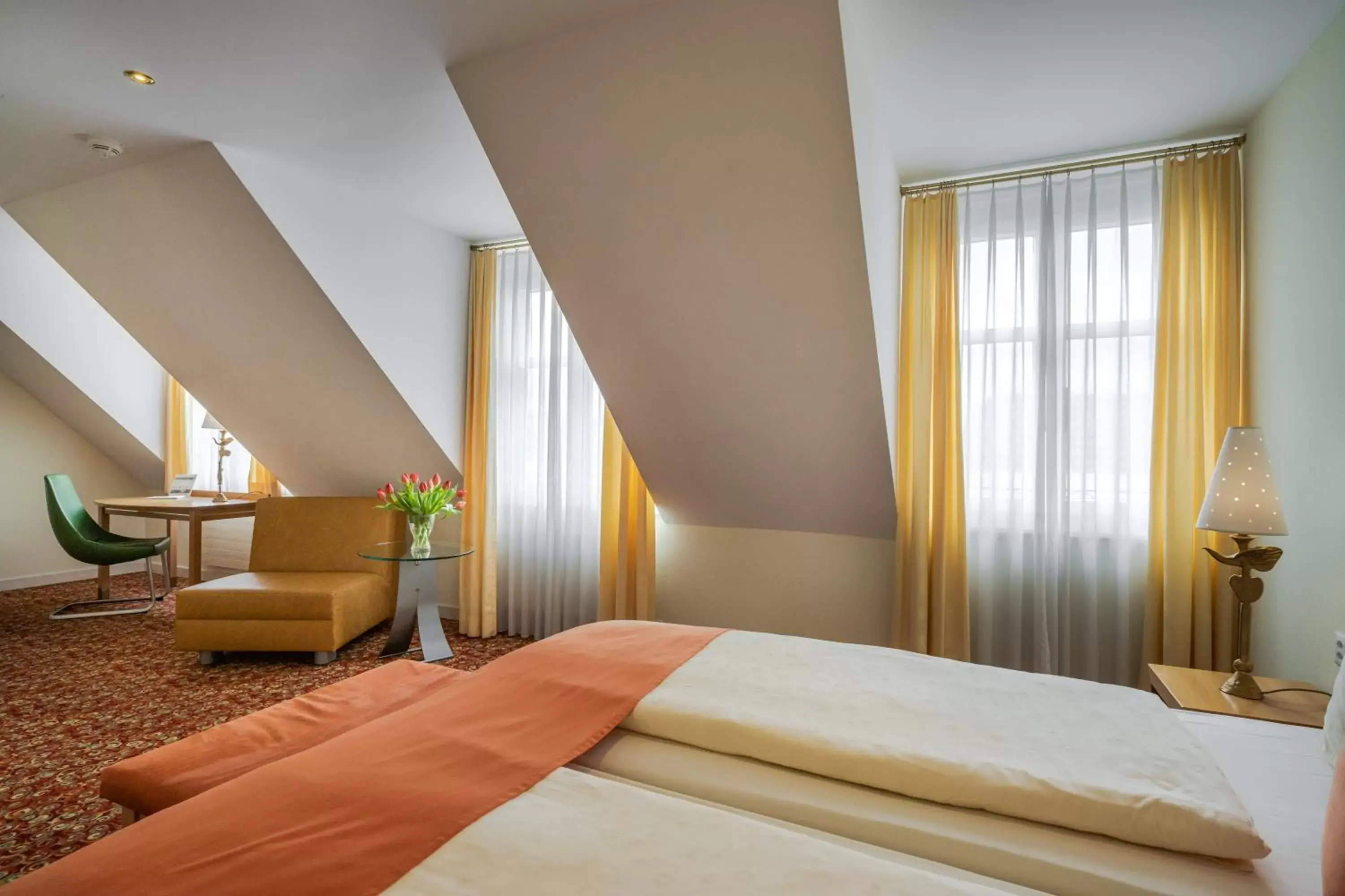 Photo of the whole room, Bed in GAIA Hotel Basel - the sustainable 4 star hotel