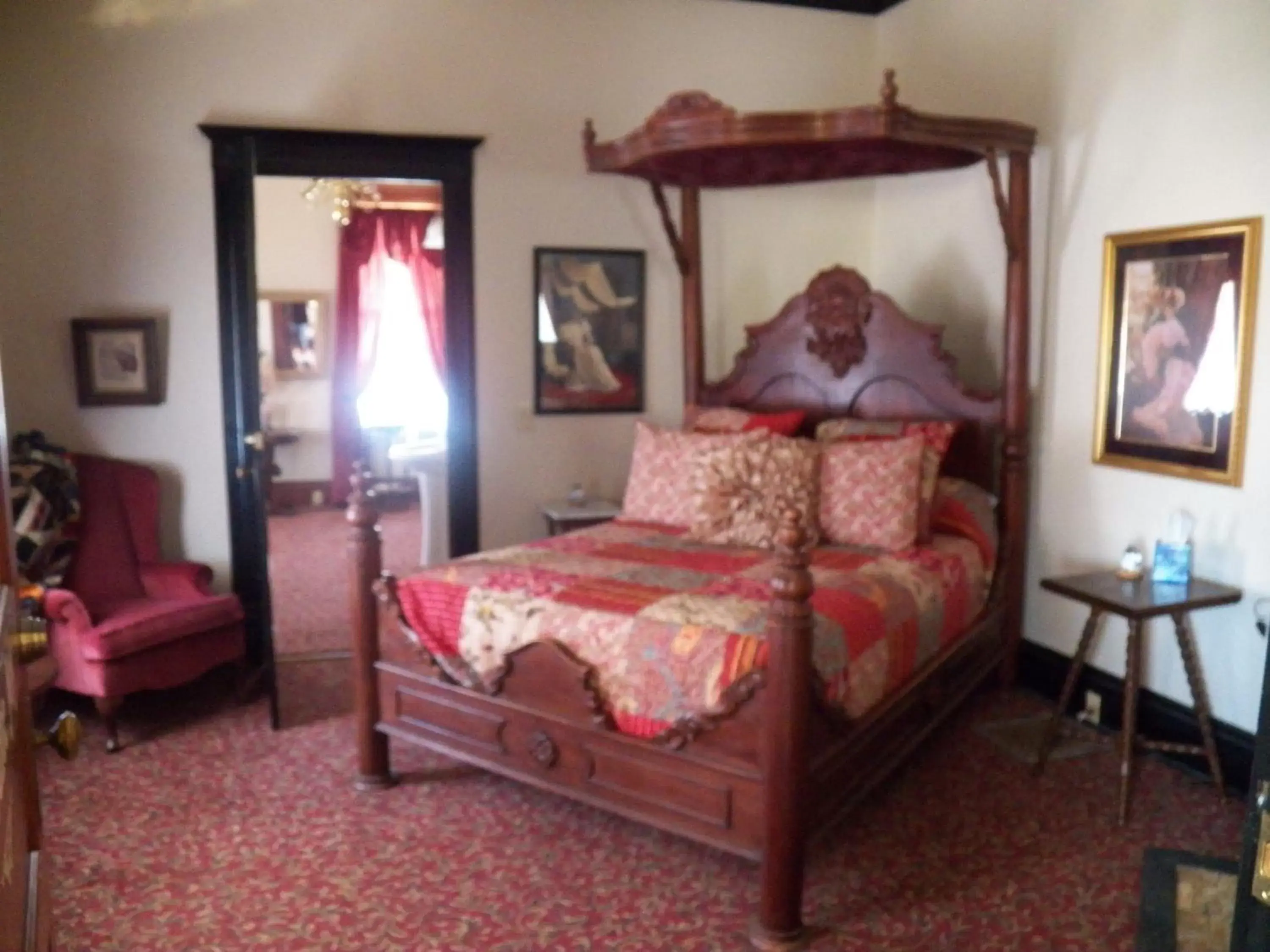 Decorative detail, Bed in Grand Victorian Inn