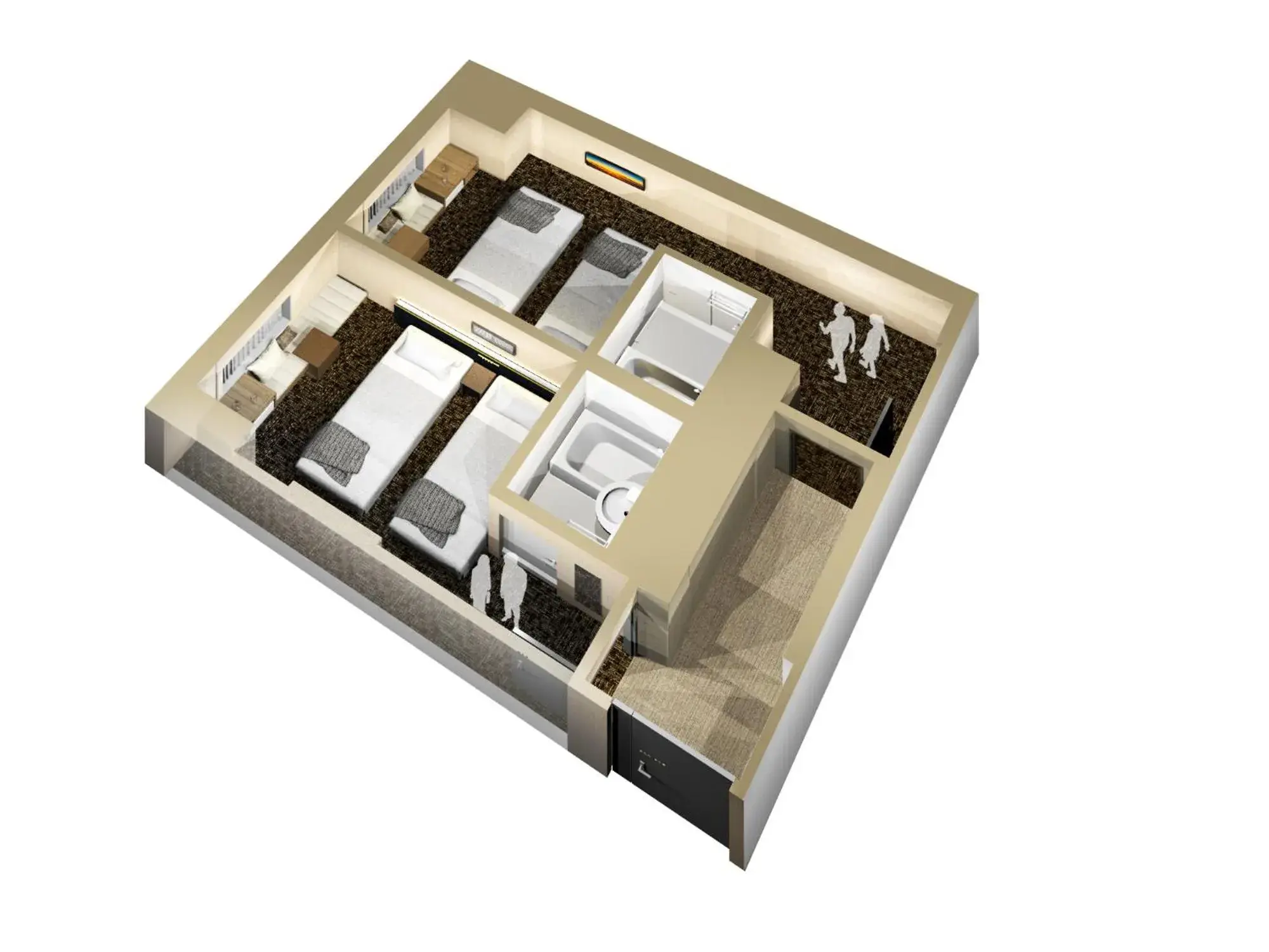 Adjoining Room (4 Adults) - Non Smoking in Ginza Capital Hotel Moegi Adjoining Room (4 Adults) - Non Smoking in Ginza Capital Hotel Moegi