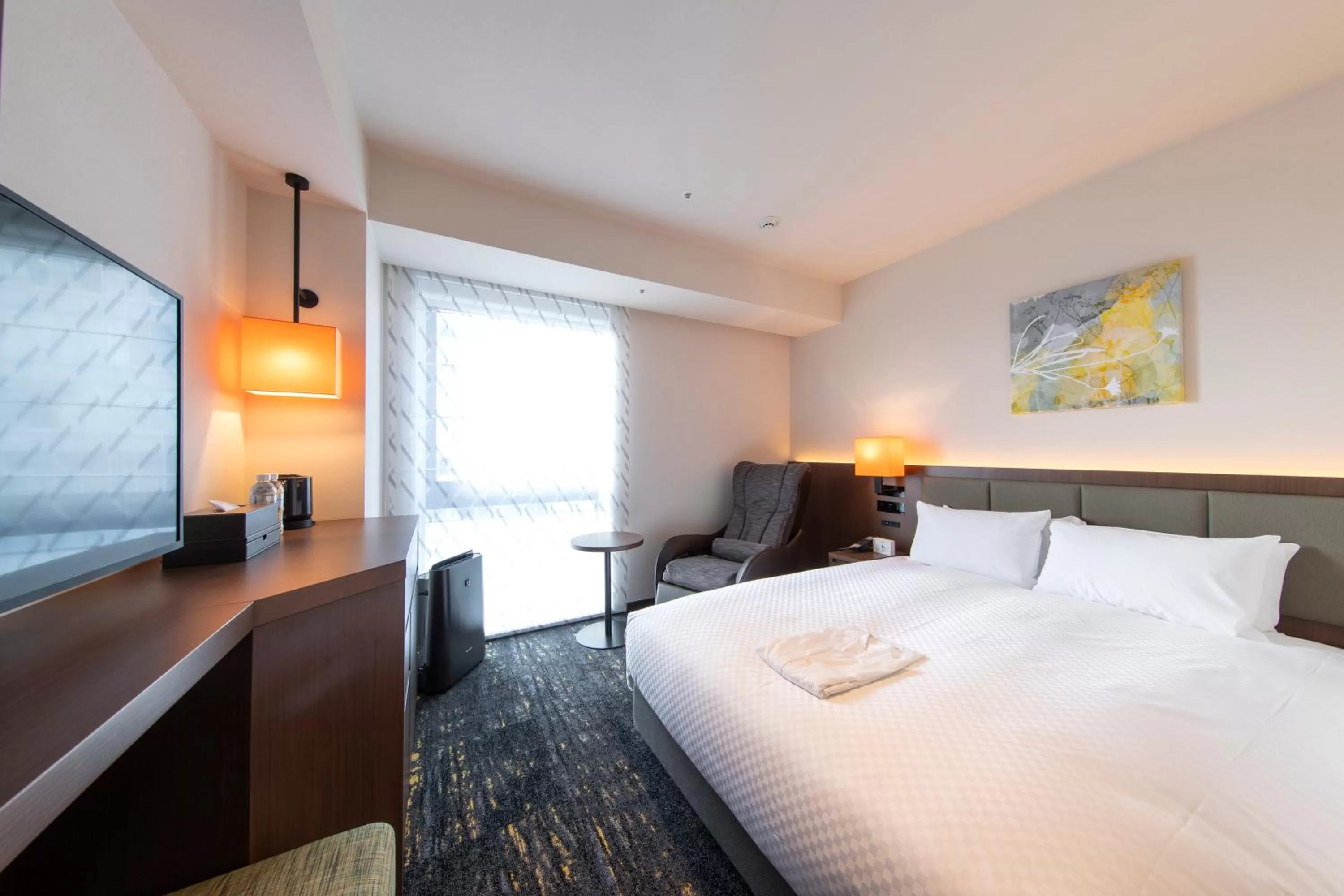 Bed in Hotel Forza Nagoya Sakae