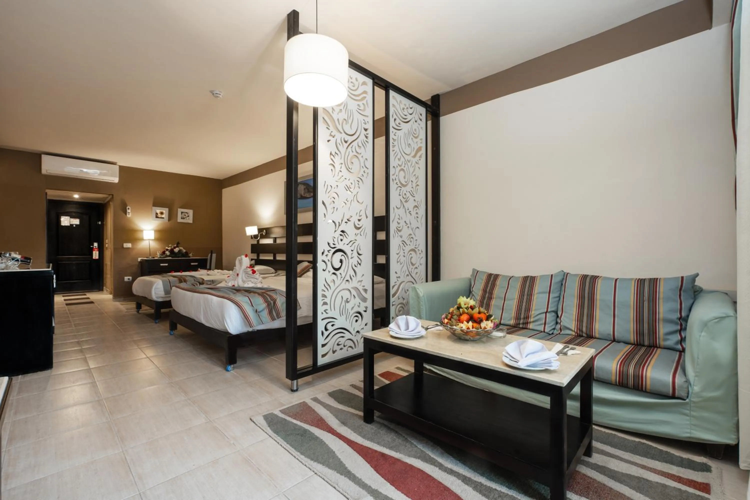 Bedroom, Bed in El Karma Beach Resort & Aqua Park - Hurghada