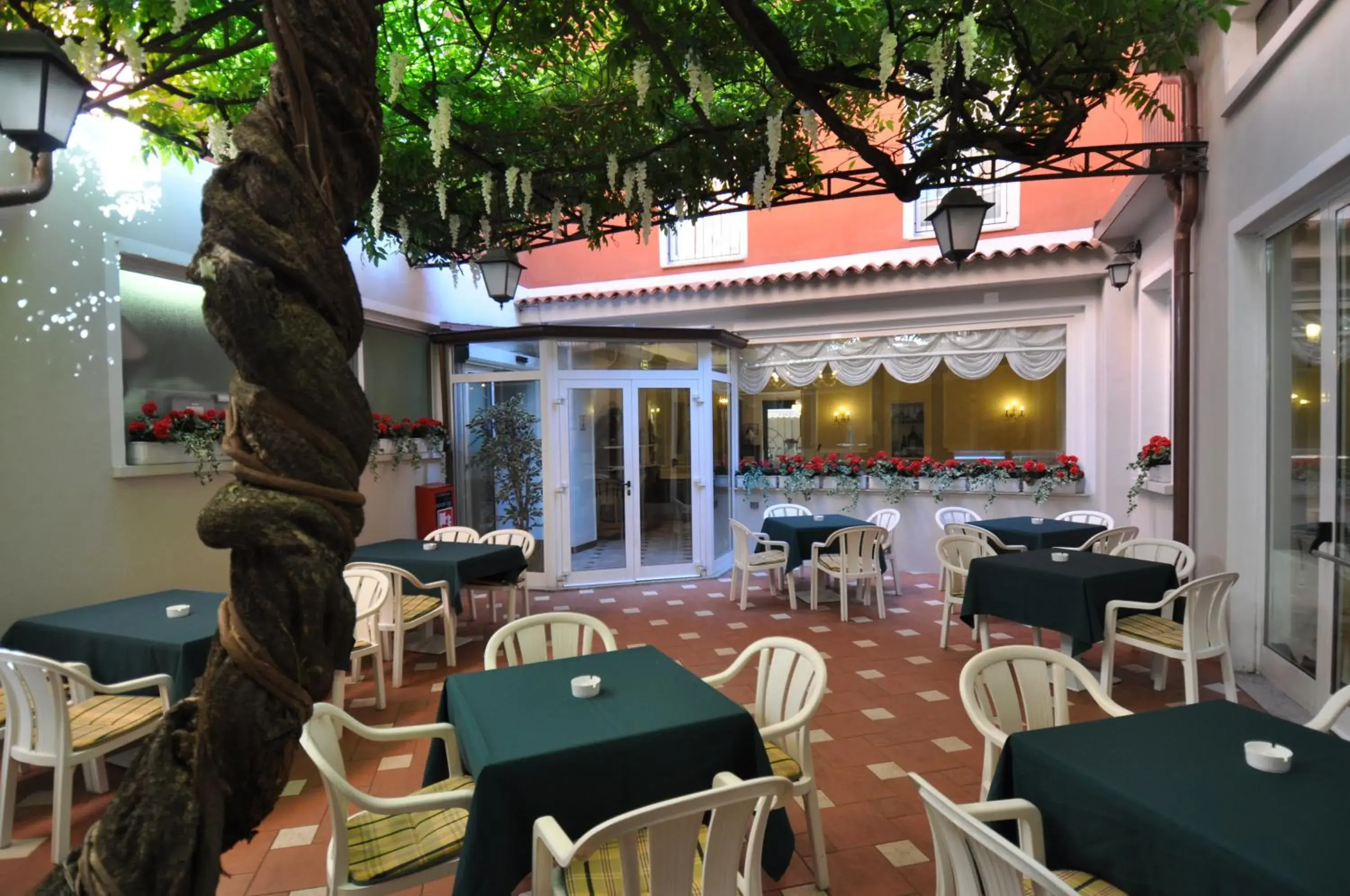 Patio, Restaurant/Places to Eat in Hotel Moderno