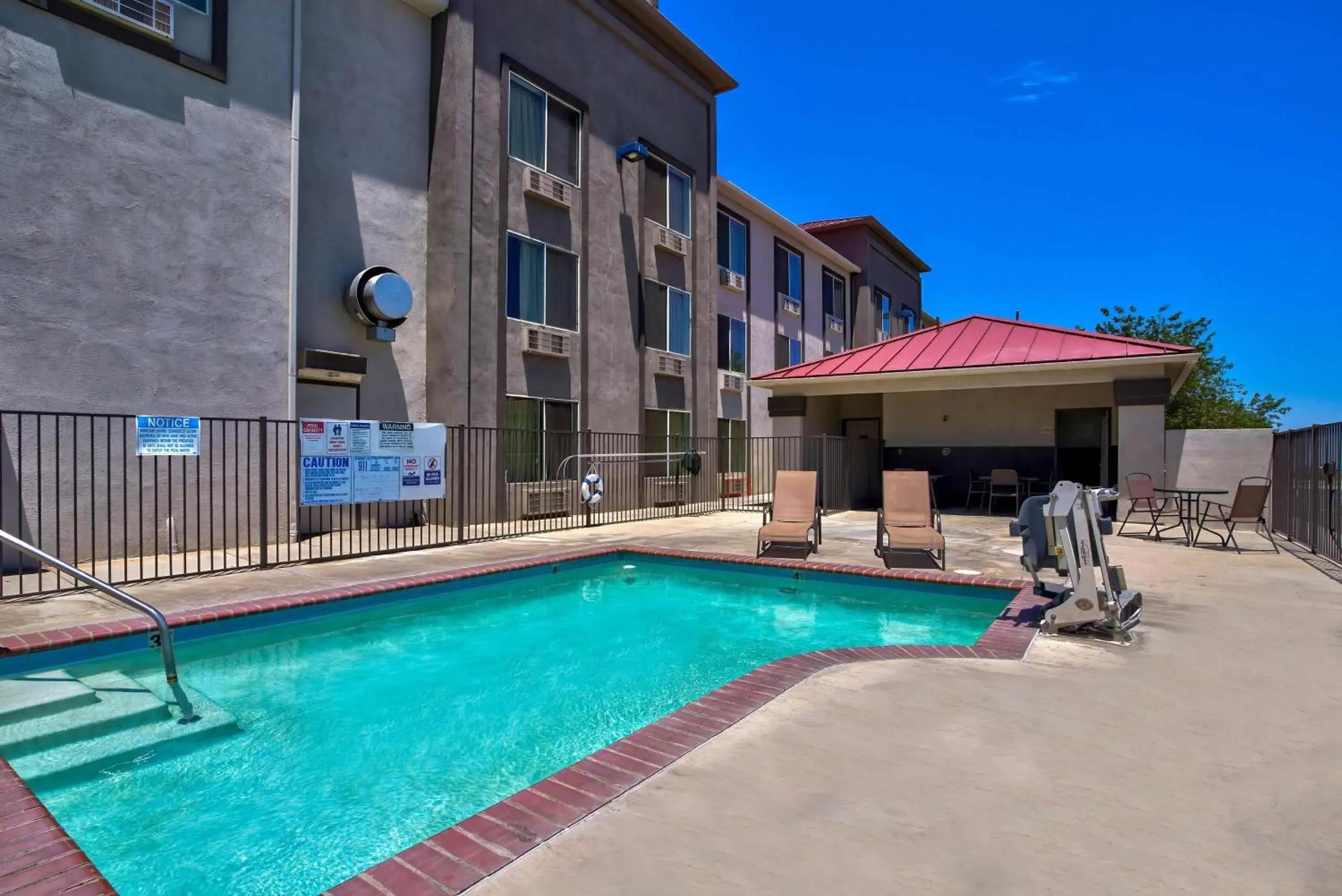 Pool view, Swimming Pool in Motel 6-Hesperia, CA - West Main Street I-15