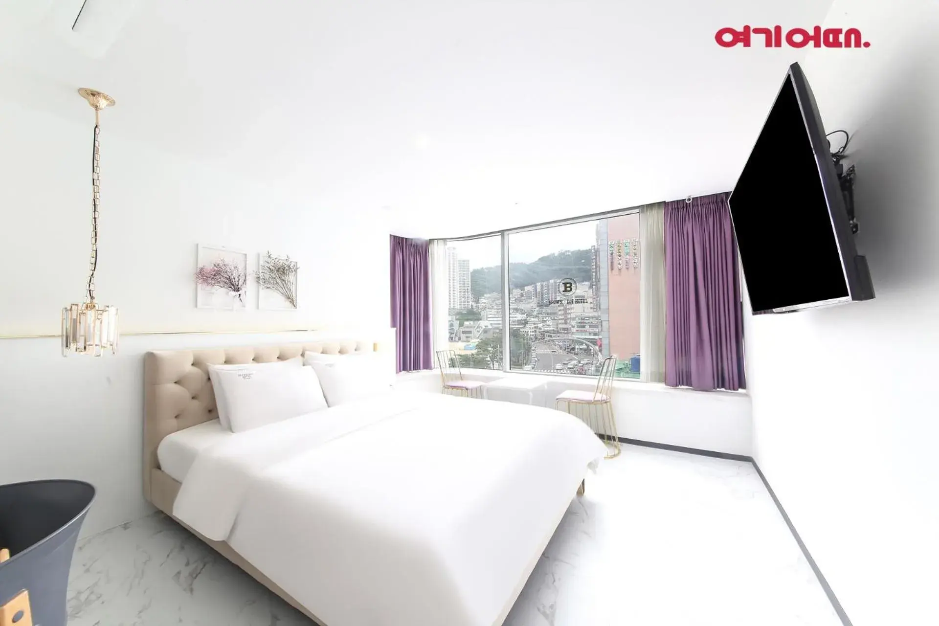 Bed in Brown-Dot Hotel Songdo Bed in Brown-Dot Hotel Songdo