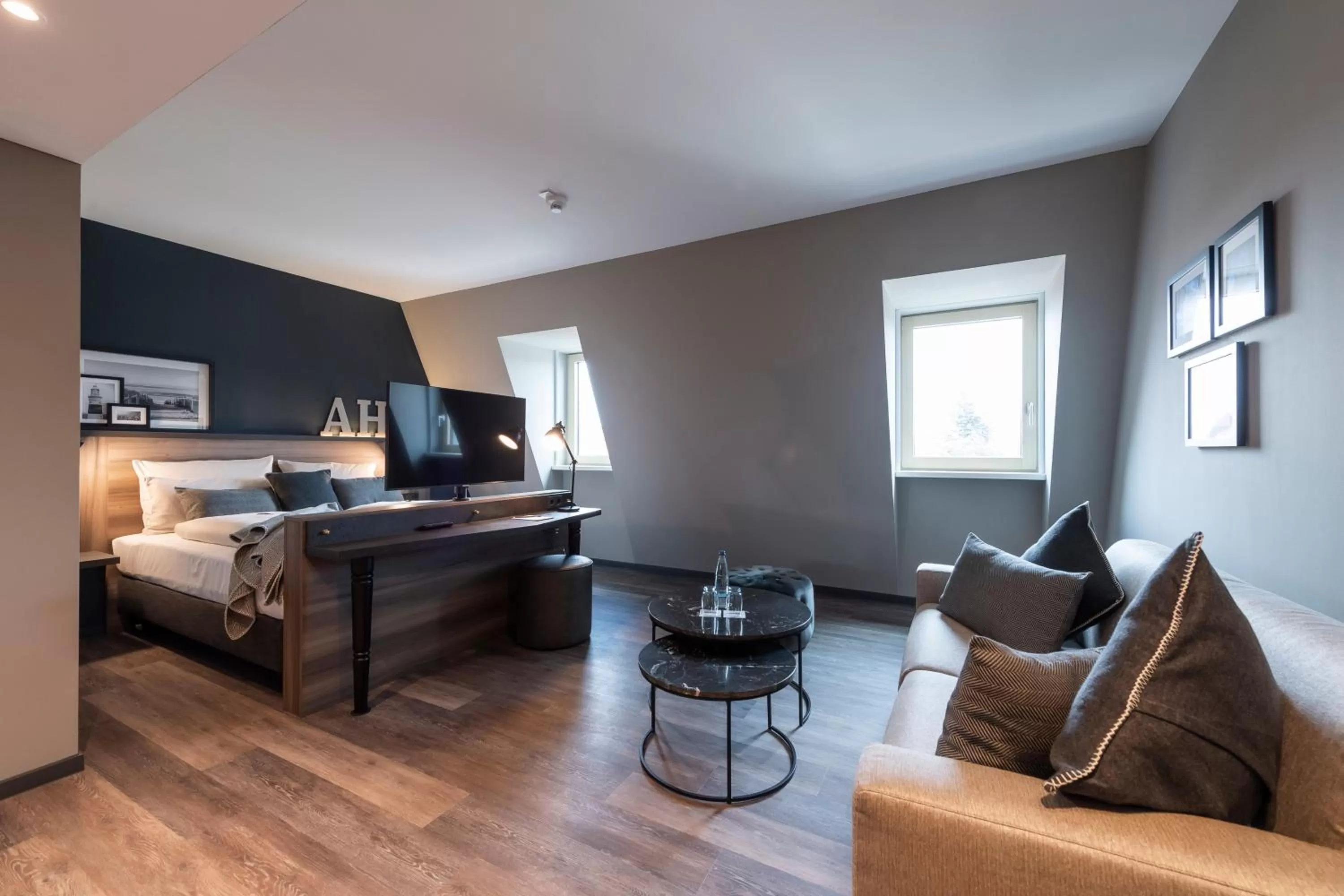 Bed in HARBR Hotel Ludwigsburg, a member of Radisson Individuals