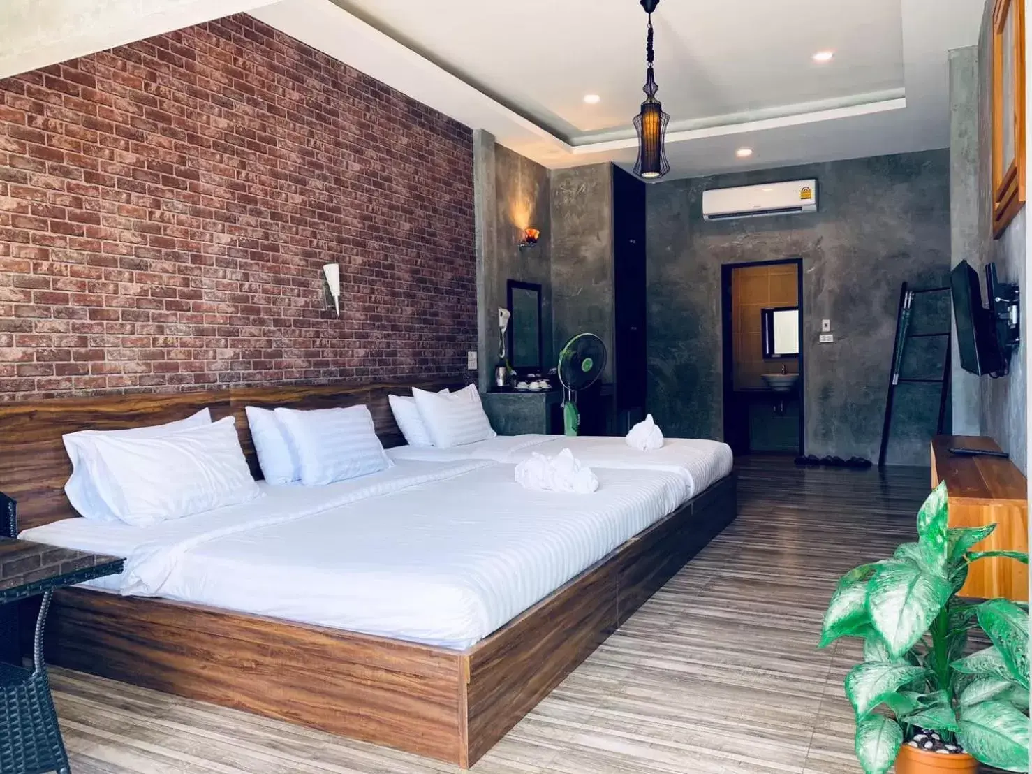 Triple Room with Pool View in Baan Suan Leelawadee Resort Nan