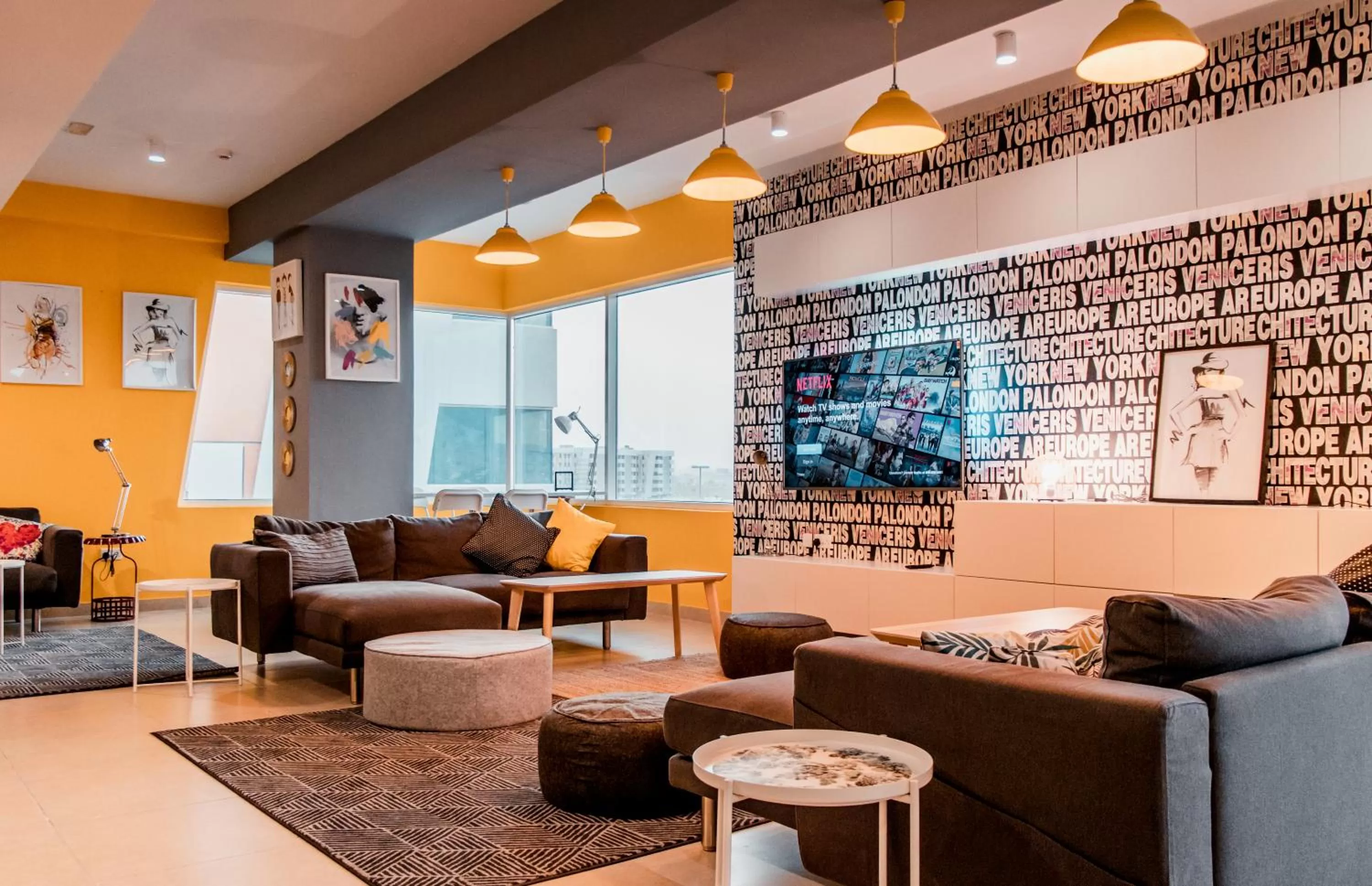 Living room in KSK Homes Hotel Dubai Academic City