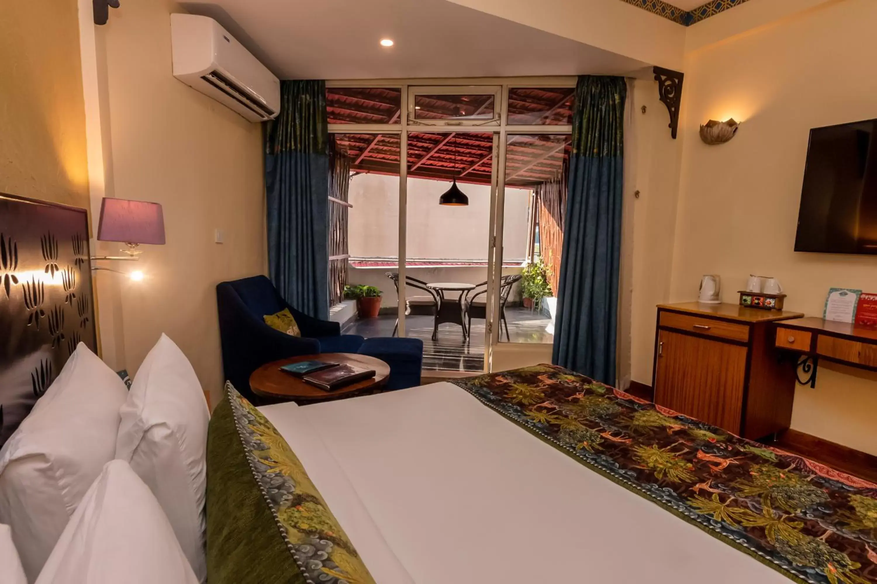 Photo of the whole room, Bed in GANGA KINARE- A Riverside Boutique Resort, Rishikesh
