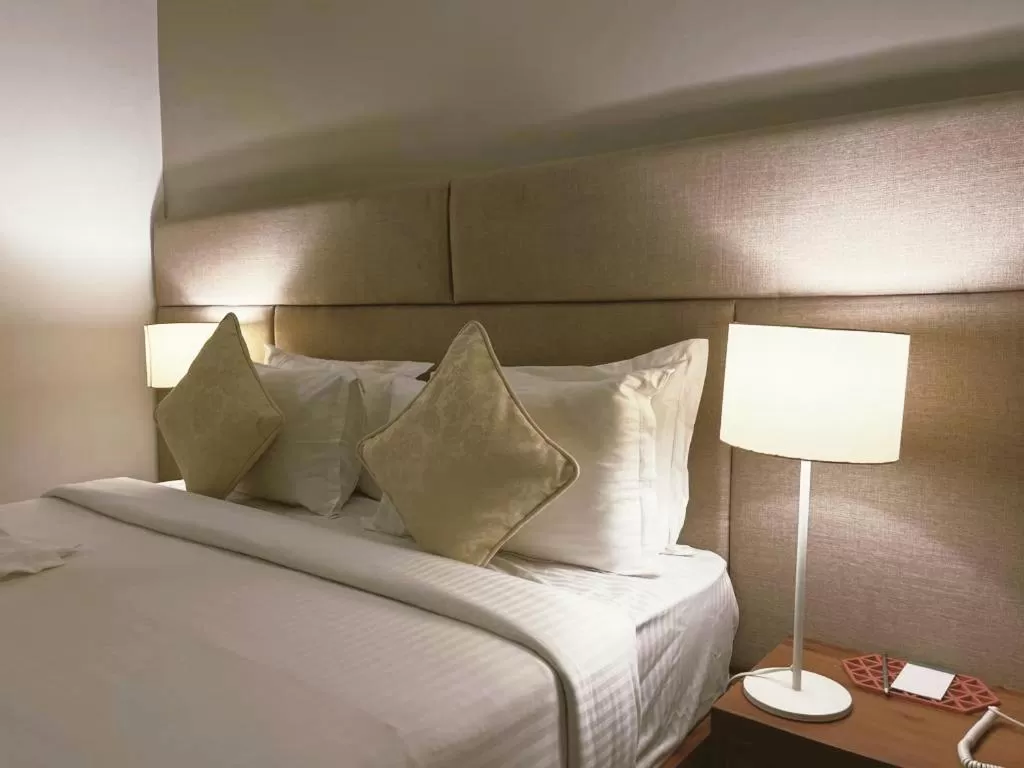 Bed in Hotel Tragopan