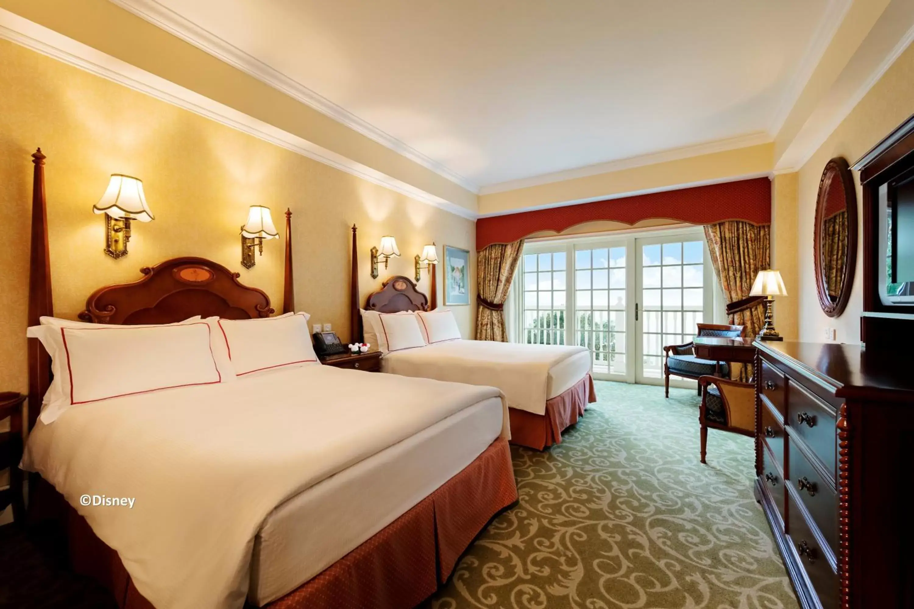 Sea View Room with Balcony with Two Double Beds in Hong Kong Disneyland Hotel Sea View Room with Balcony with Two Double Beds in Hong Kong Disneyland Hotel