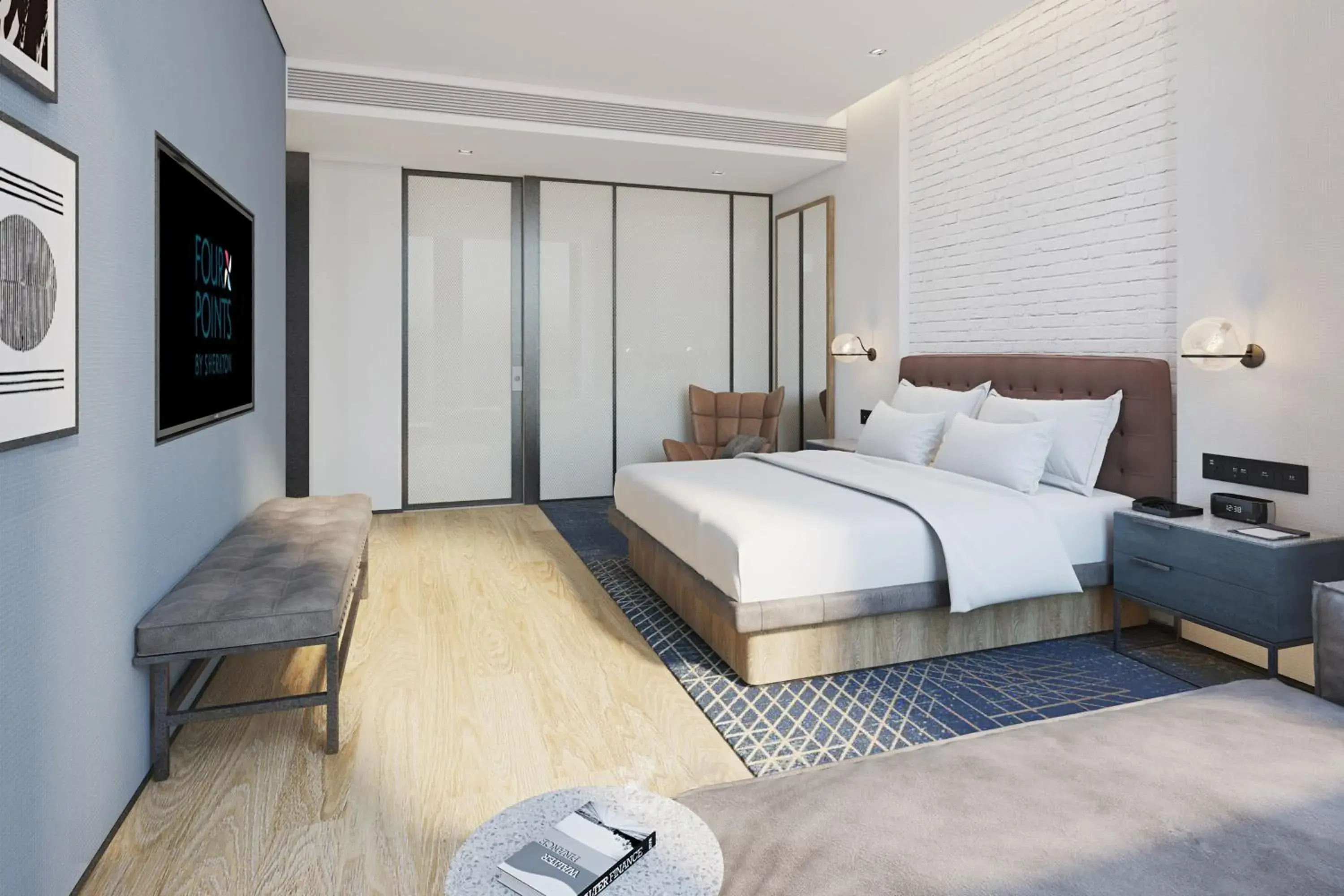 Photo of the whole room, Bed in Four Points by Sheraton Tianjin National Convention and Exhibition Center