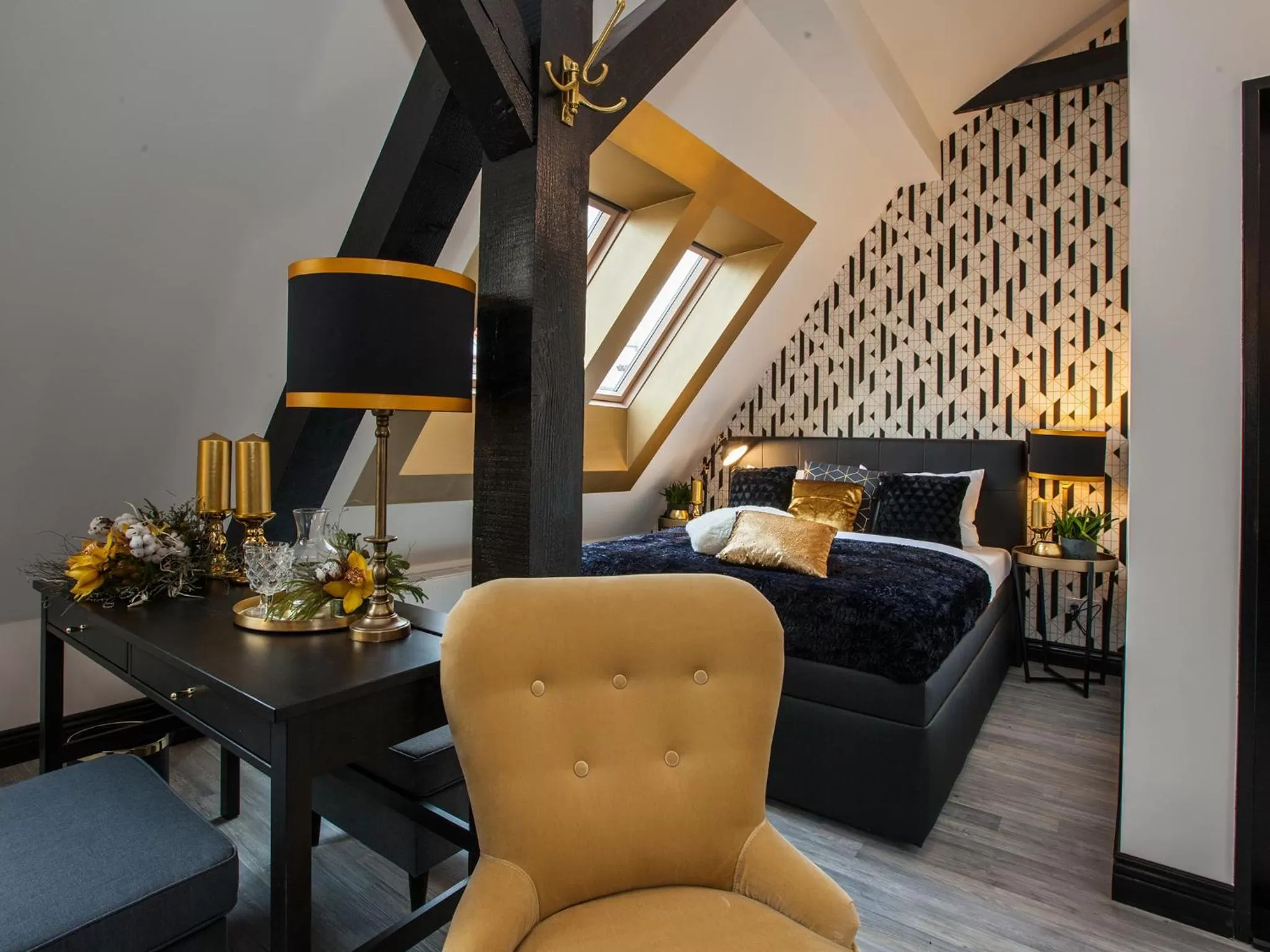 Bedroom, Bed in Golden Prague Rooms