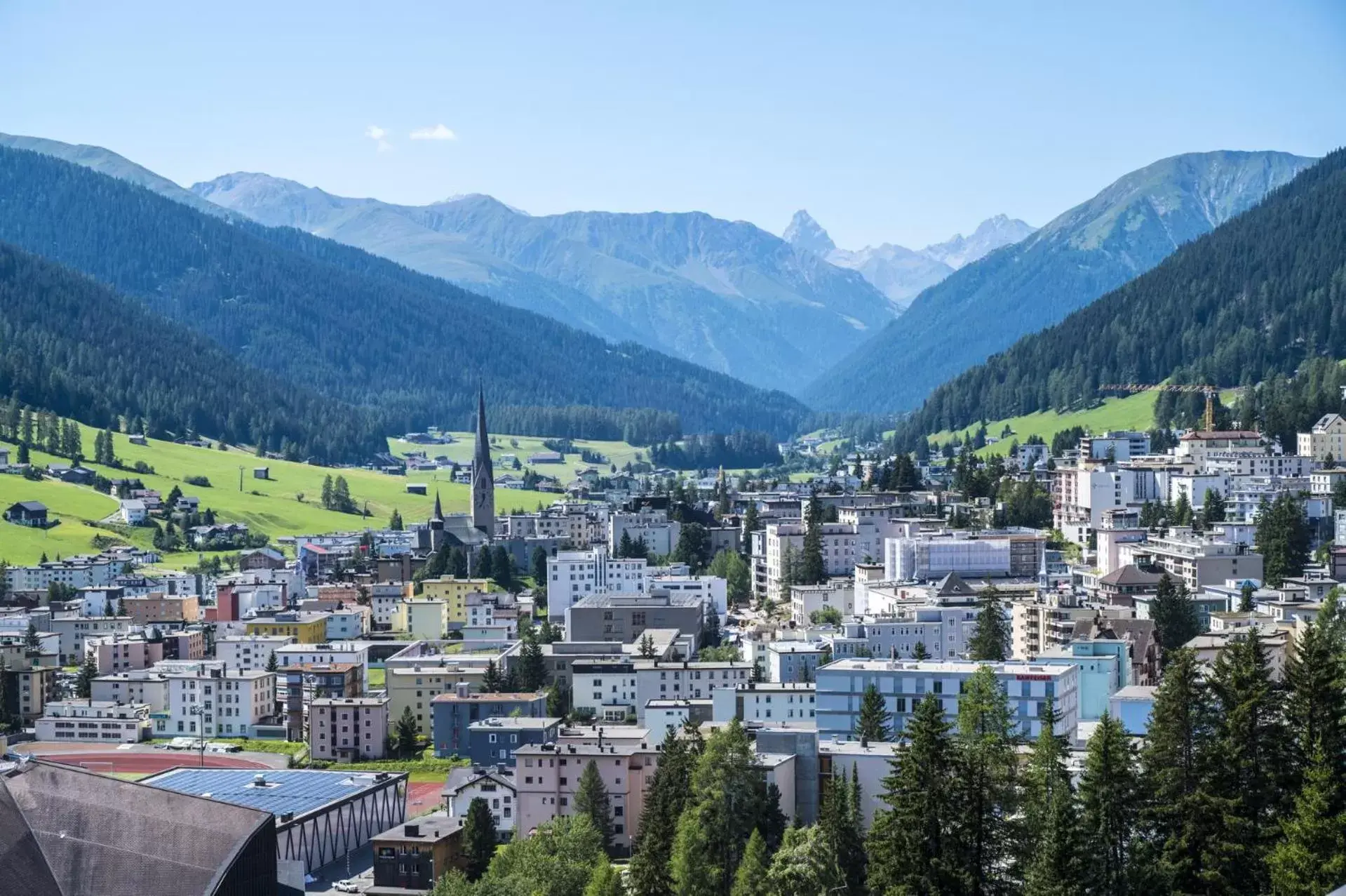 View (from property/room) in Waldhotel & SPA Davos - for body & soul