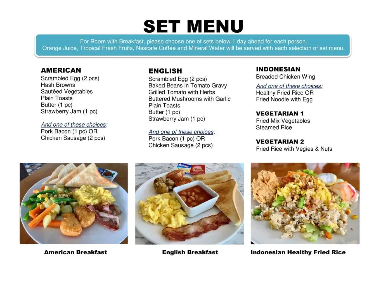 Asian breakfast in Febri's Hotel & Spa Asian breakfast in Febri's Hotel & Spa