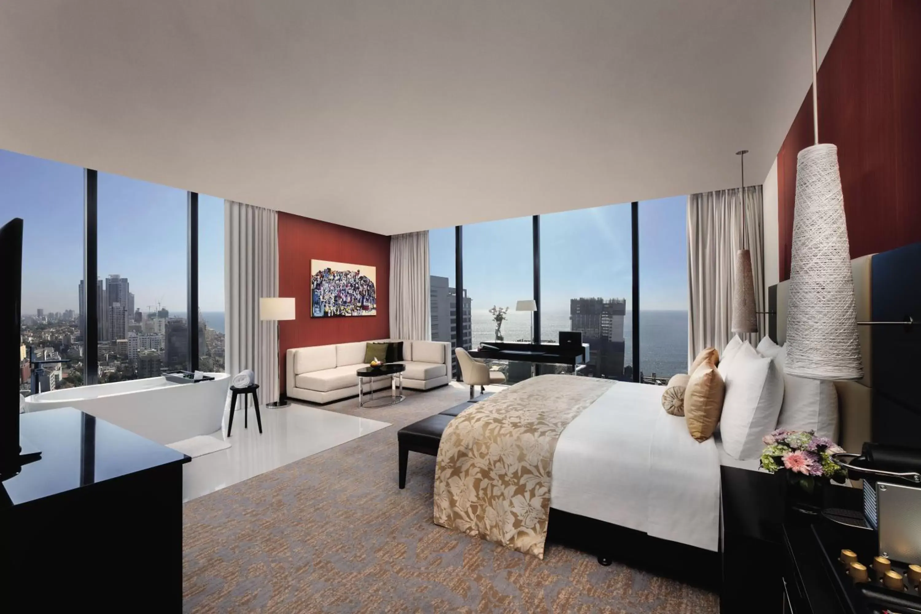 Coffee/tea facilities, Bed in Mövenpick Hotel Colombo Coffee/tea facilities, Bed in Mövenpick Hotel Colombo