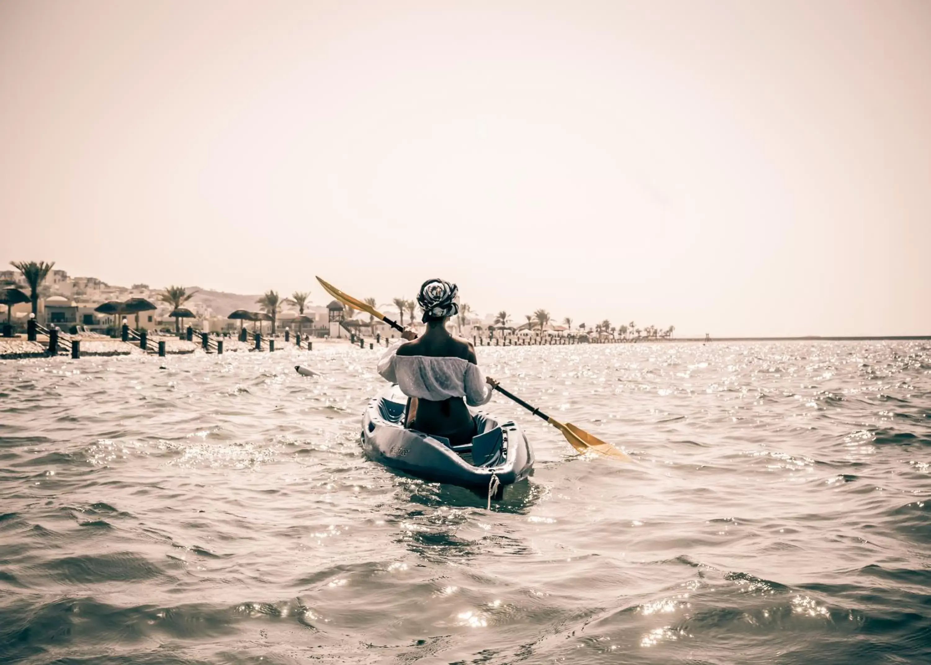 Beach, Canoeing in The Cove Rotana Resort - Ras Al Khaimah