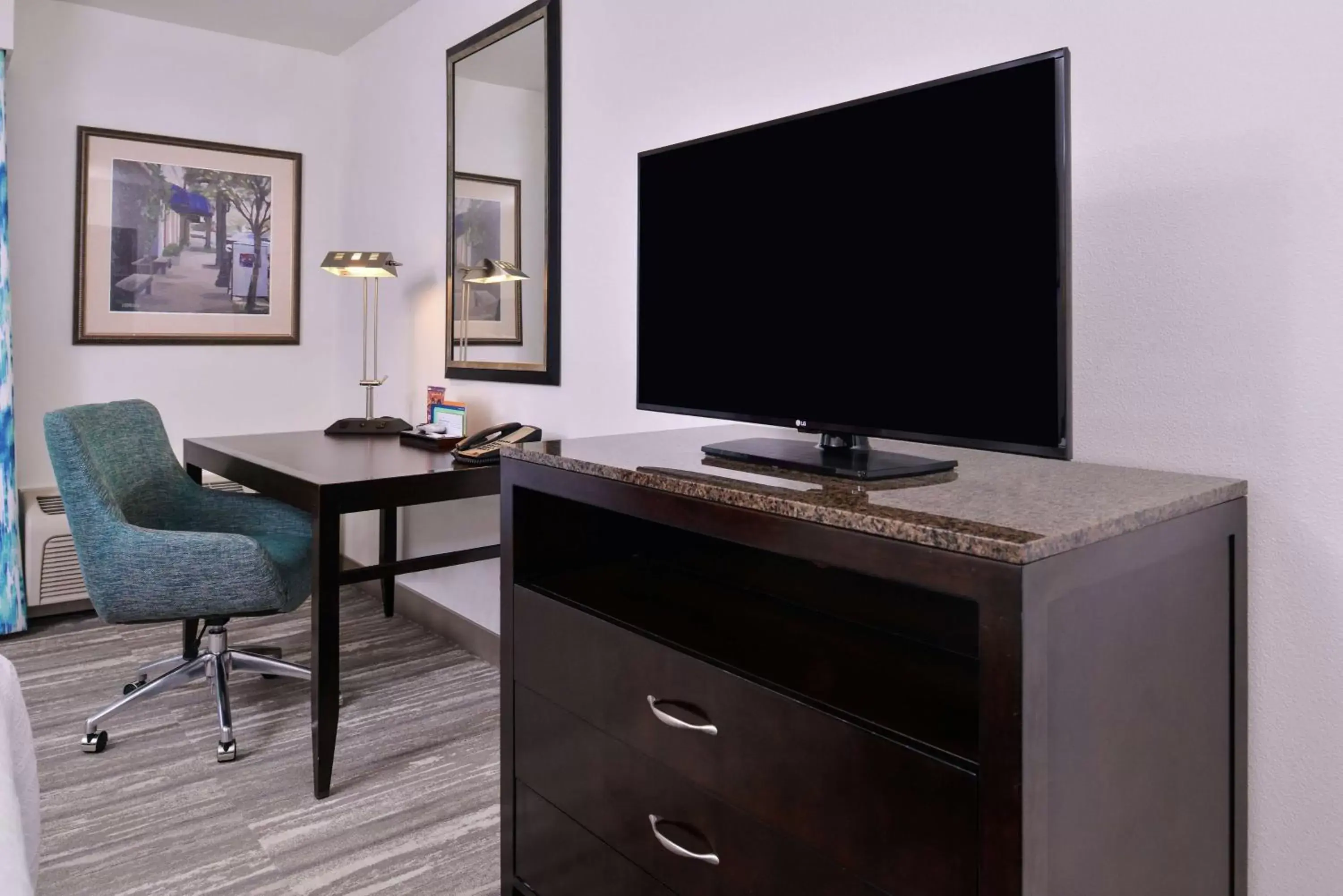 Bedroom, TV/Entertainment Center in Hilton Garden Inn Jacksonville Downtown Southbank