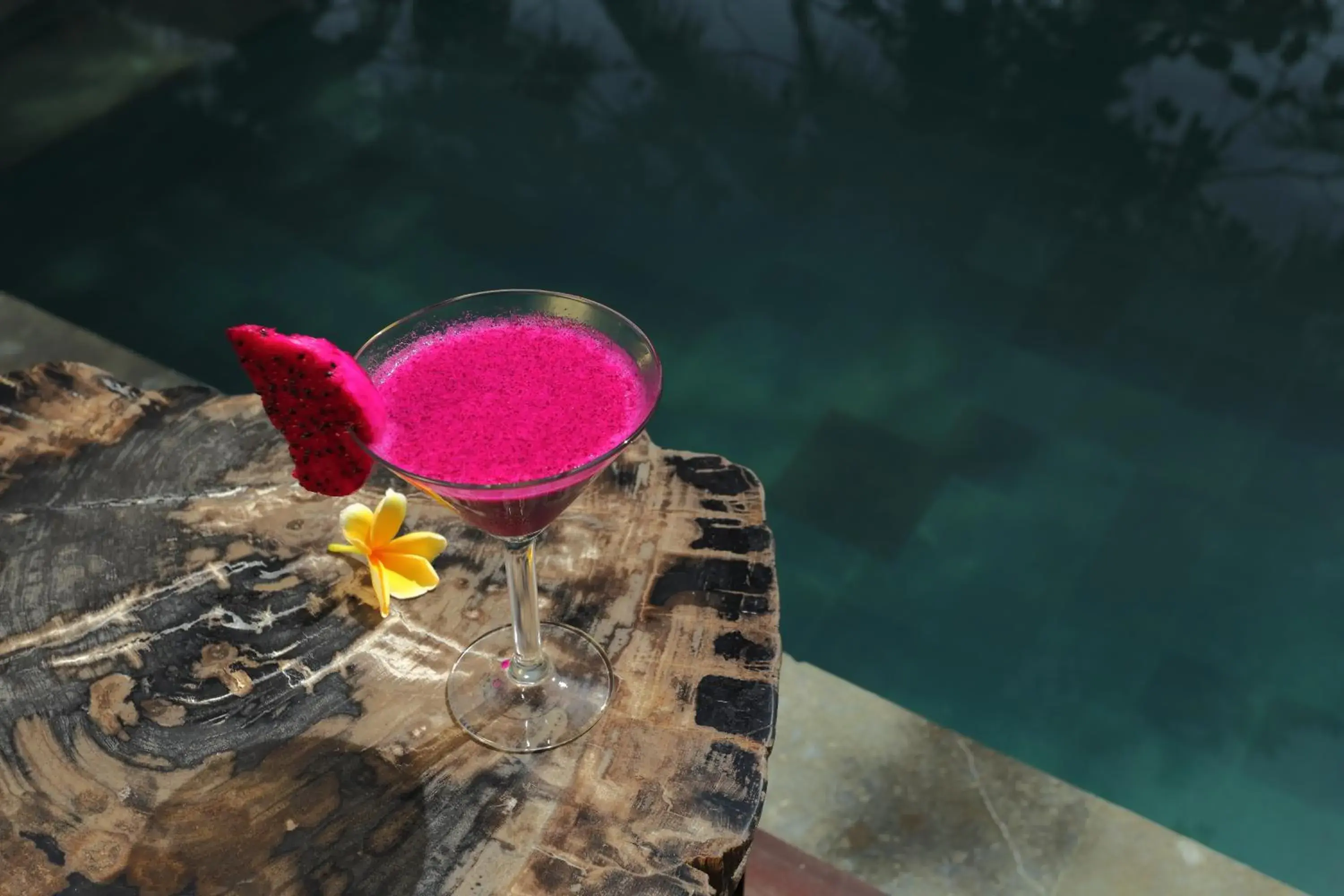 Pool view, Drinks in Temuku Villas Ubud - CHSE Certified