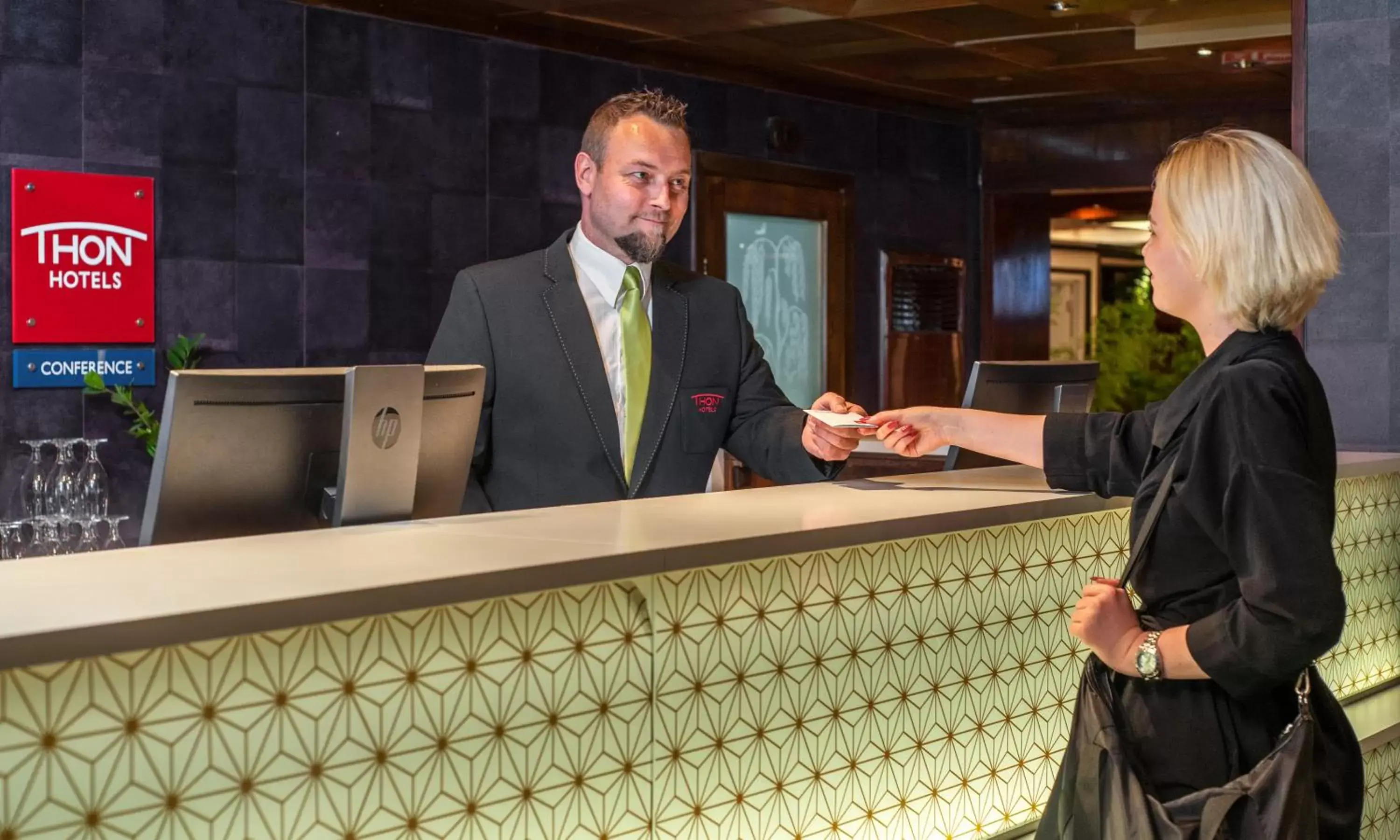 Lobby or reception in Thon Hotel Linne Lobby or reception in Thon Hotel Linne