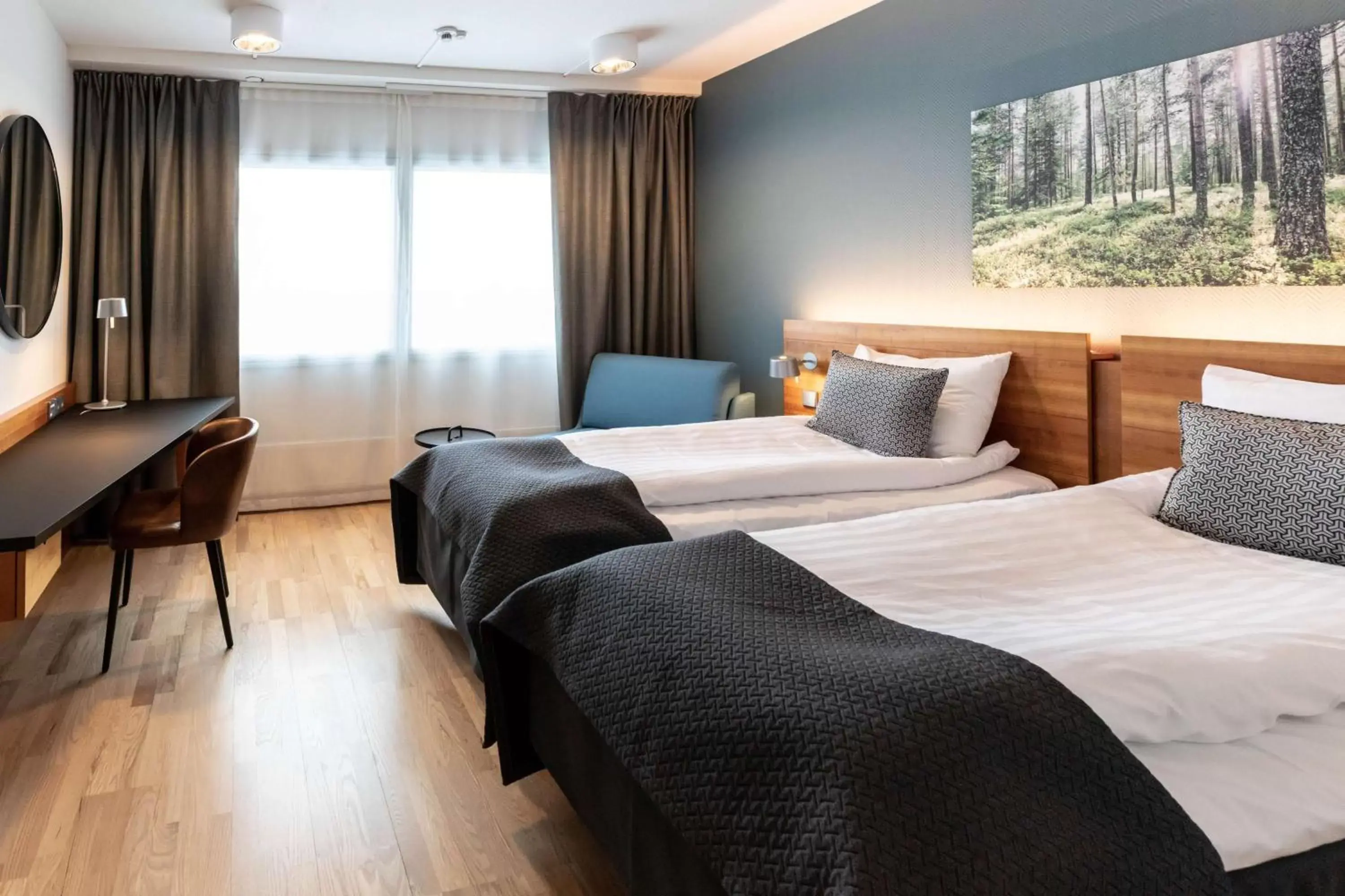 Photo of the whole room, Bed in Scandic Espoo