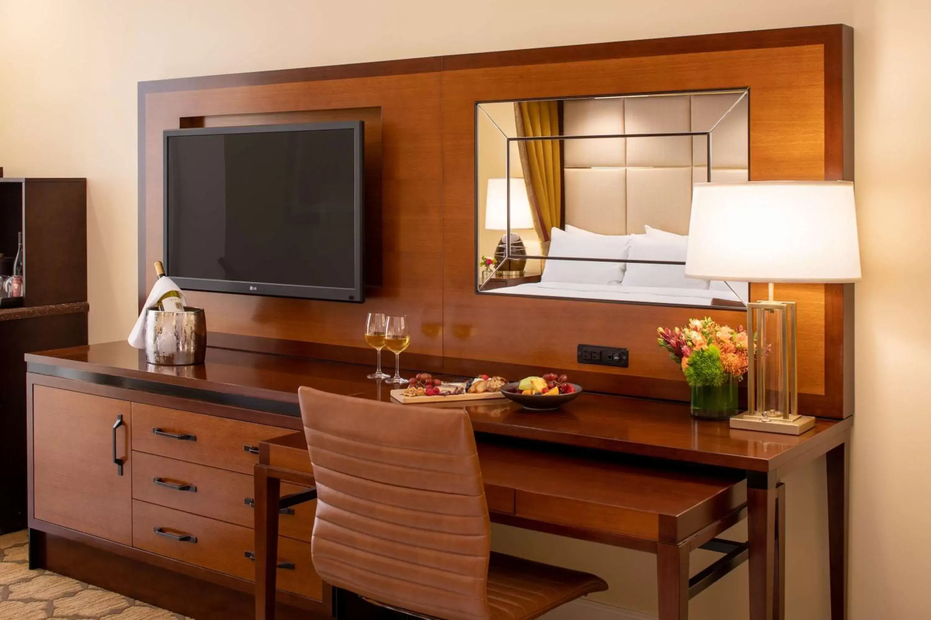 Bedroom, TV/Entertainment Center in The Meritage Resort and Spa