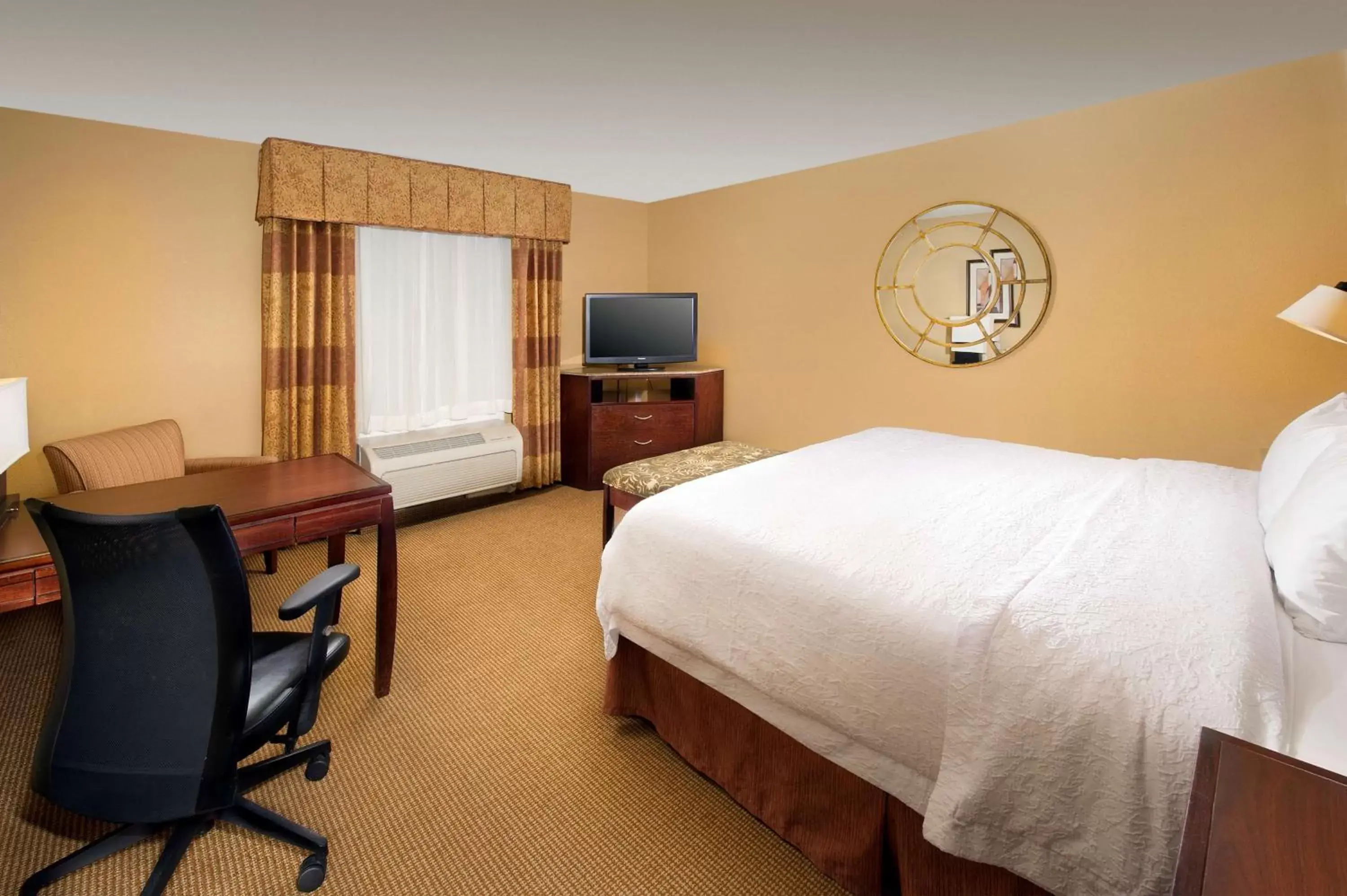 Bed, TV/Entertainment Center in Hampton Inn and Suites San Antonio Airport