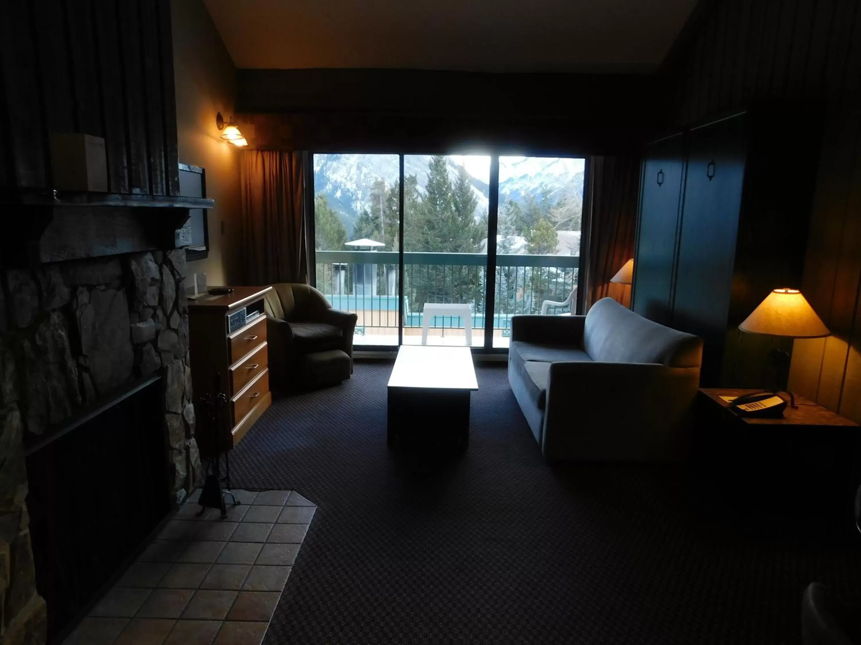 Living room in Douglas Fir Resort & Chalets