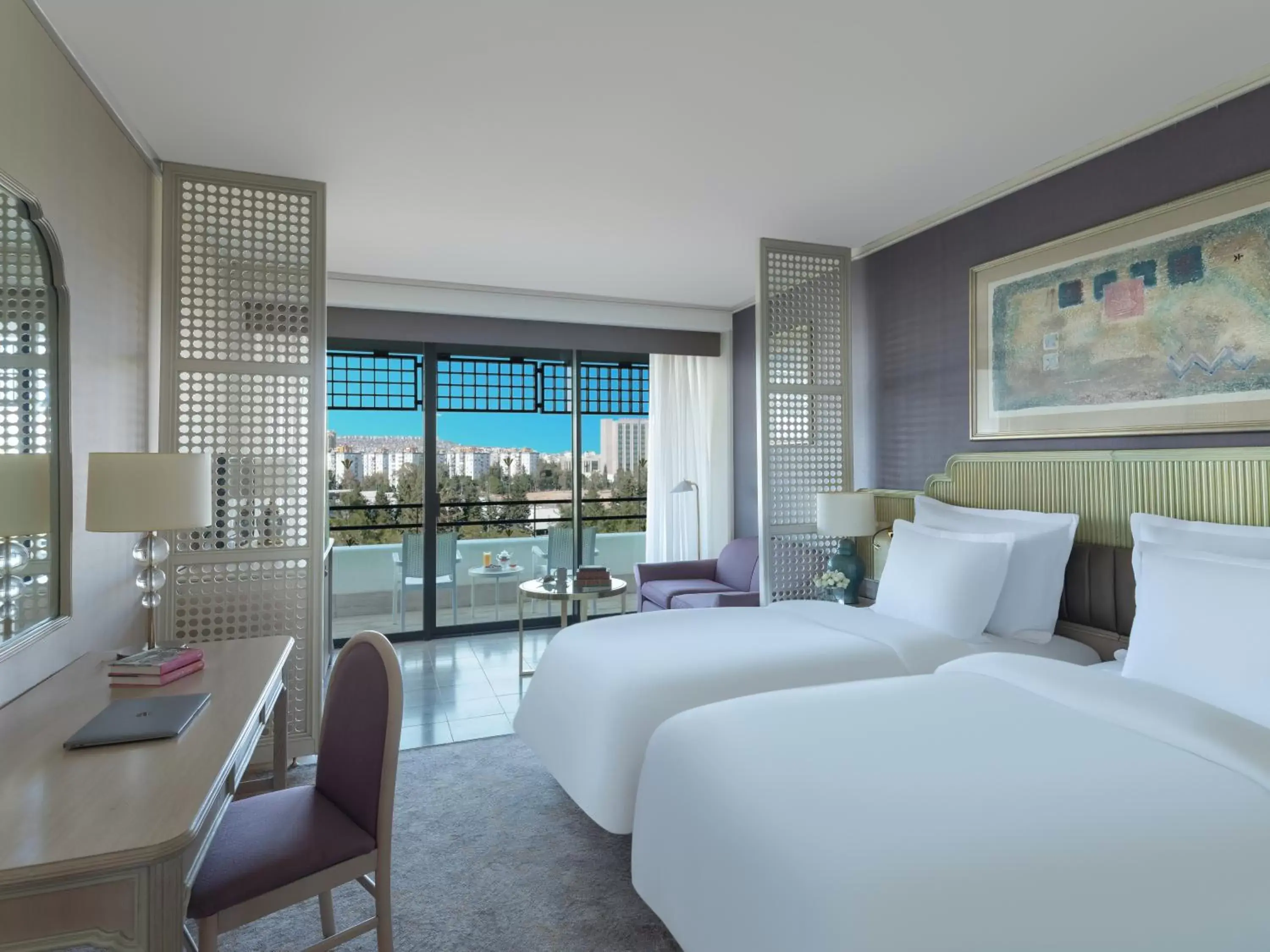 View (from property/room), Bed in Rixos Downtown Antalya - The Land Of Legends Access View (from property/room), Bed in Rixos Downtown Antalya - The Land Of Legends Access
