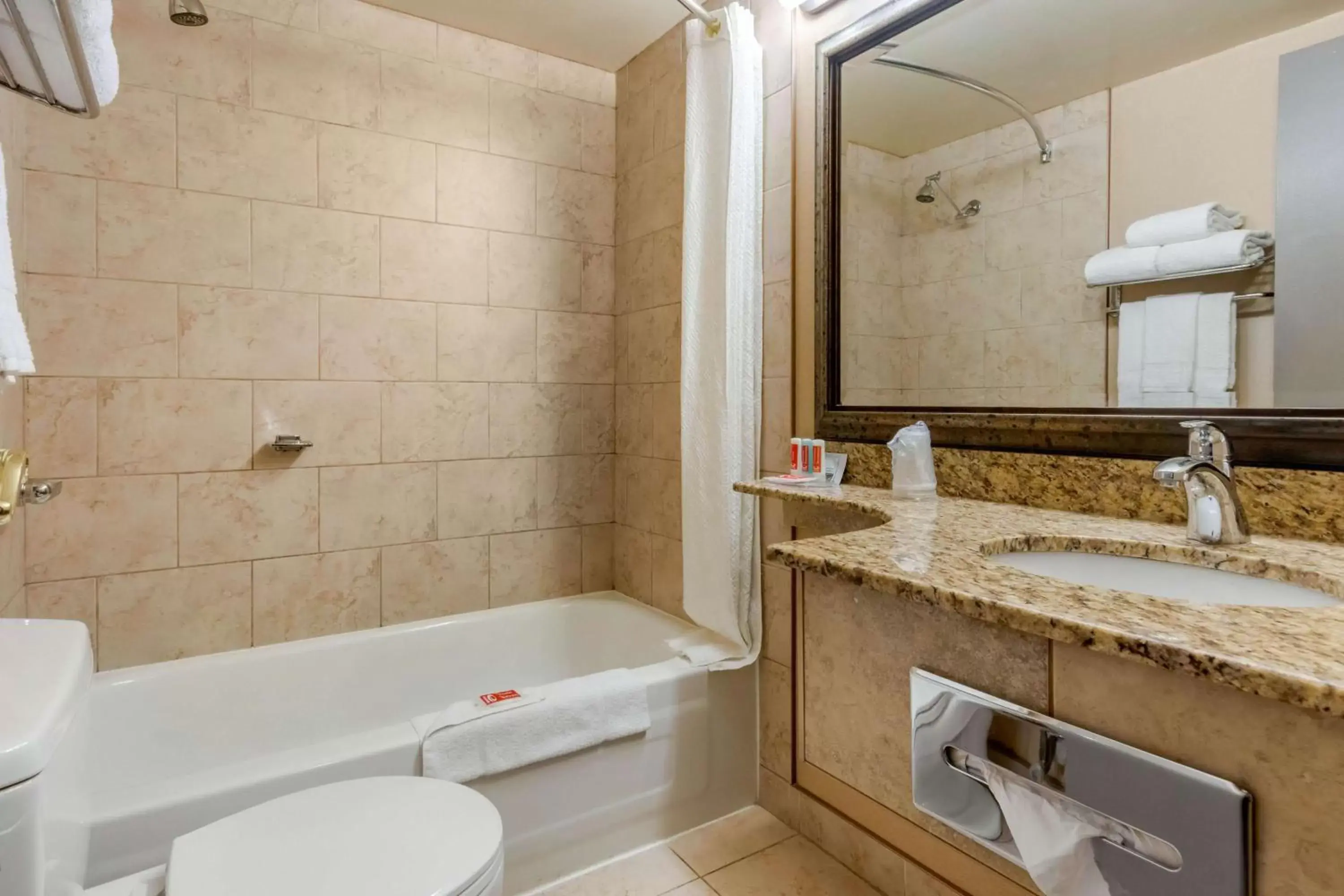 Bathroom in Super 8 by Wyndham Macleod Trail Calgary