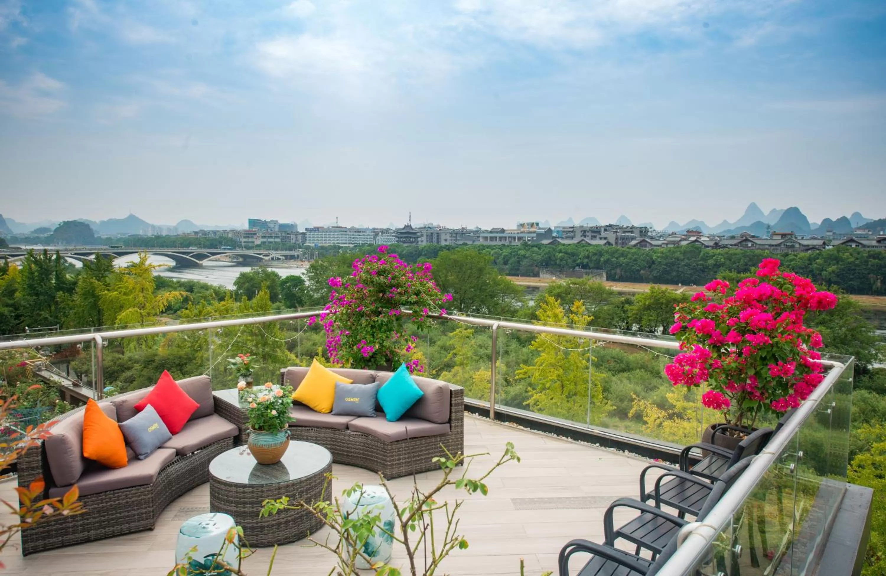 Balcony/Terrace in Li River Resort Villa Hotel