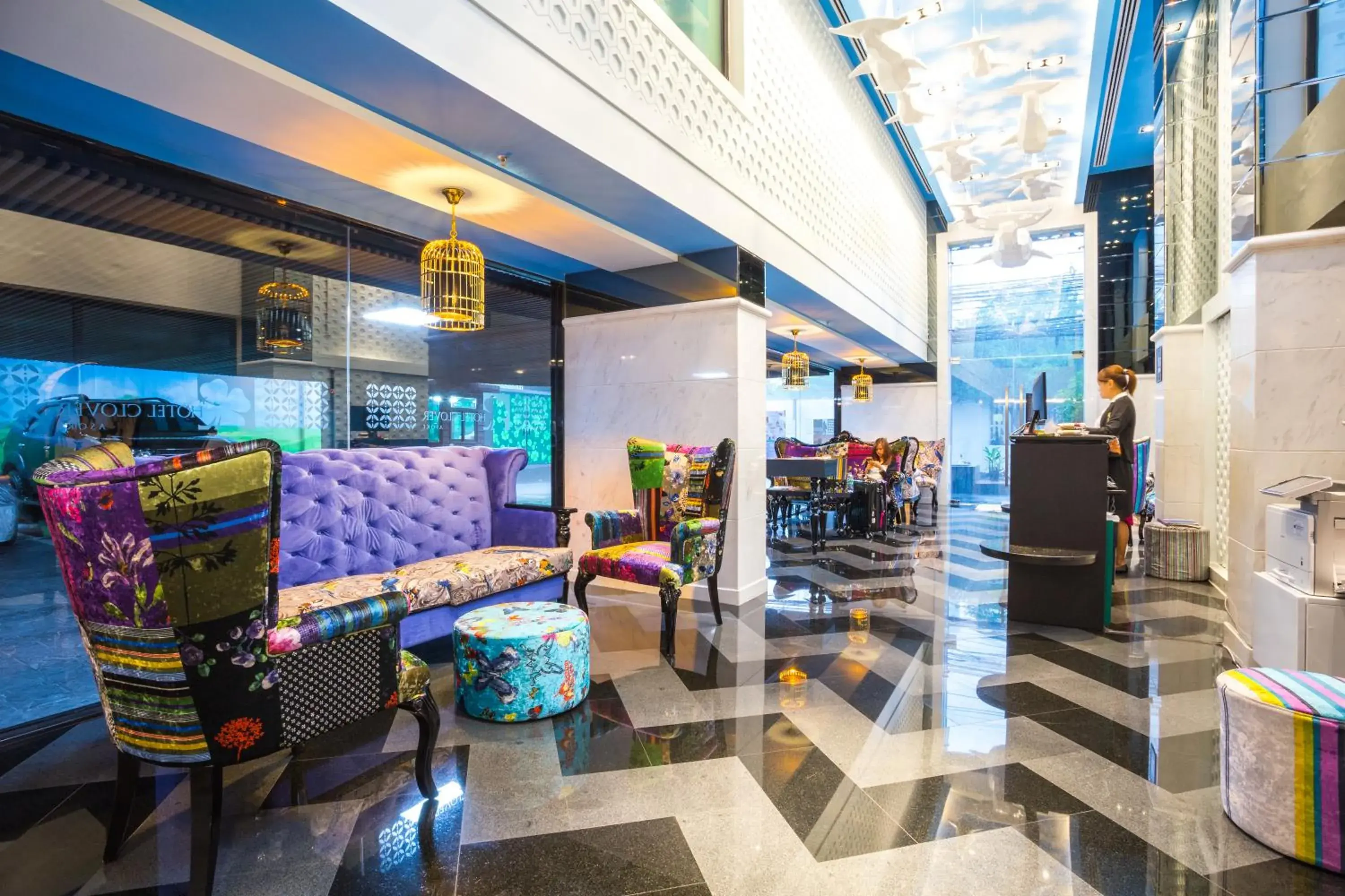 Lobby or reception in Hotel Clover Asoke - SHA Extra Plus Lobby or reception in Hotel Clover Asoke - SHA Extra Plus