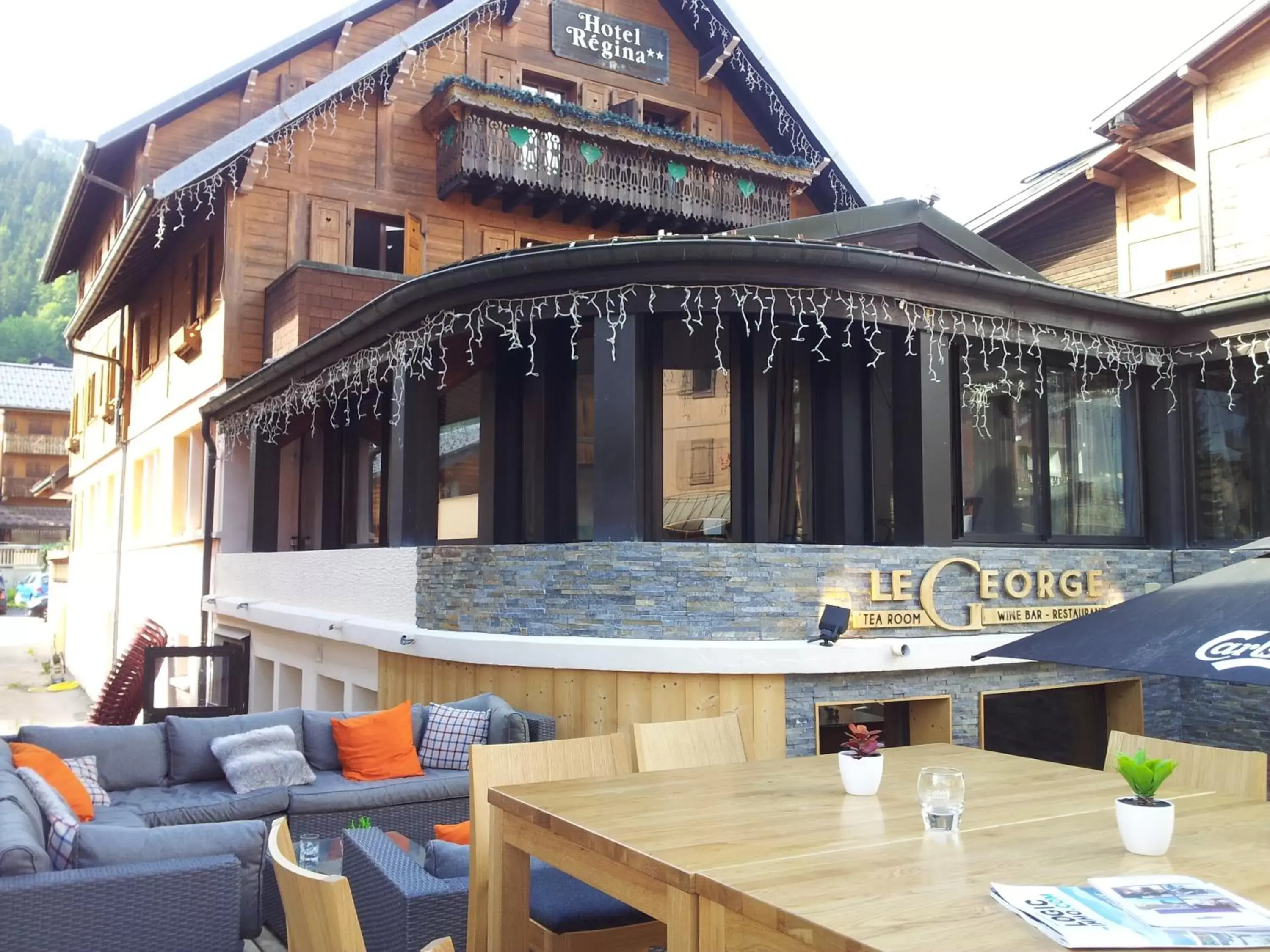 Balcony/Terrace in Chalet Hotel Régina