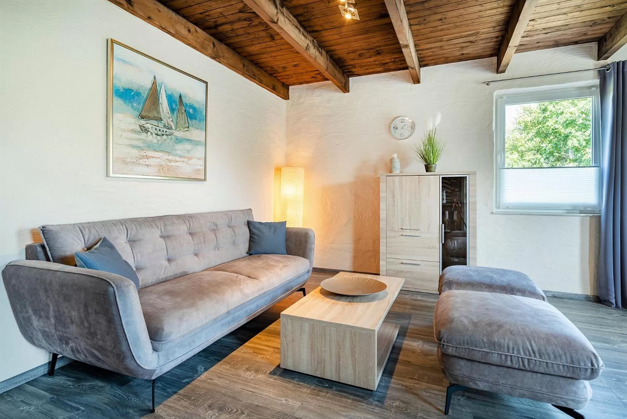 Living room in Villa Moorstern am Badesee Tannenhausen