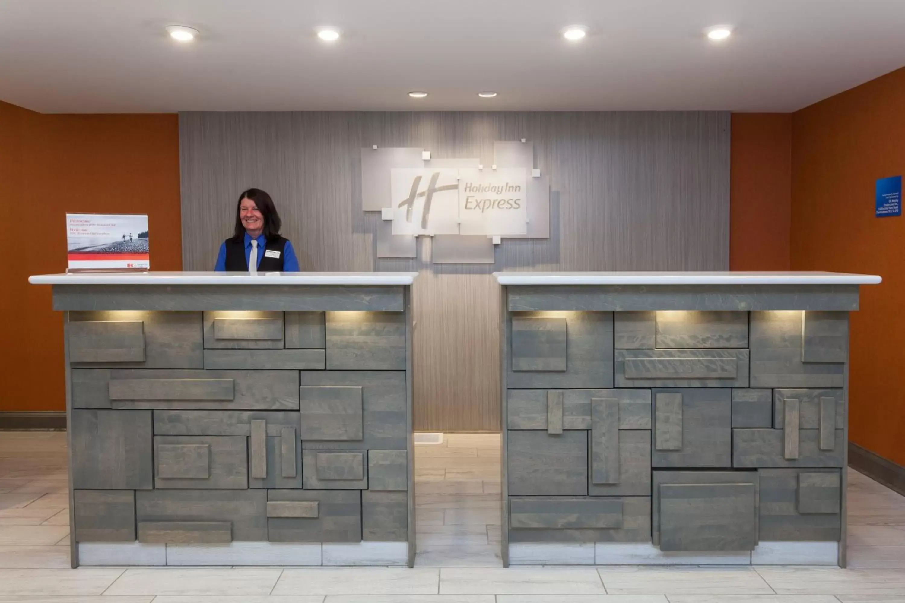 Property building, Lobby/Reception in Holiday Inn Express Hotel & Suites Uptown Fredericton, an IHG Hotel