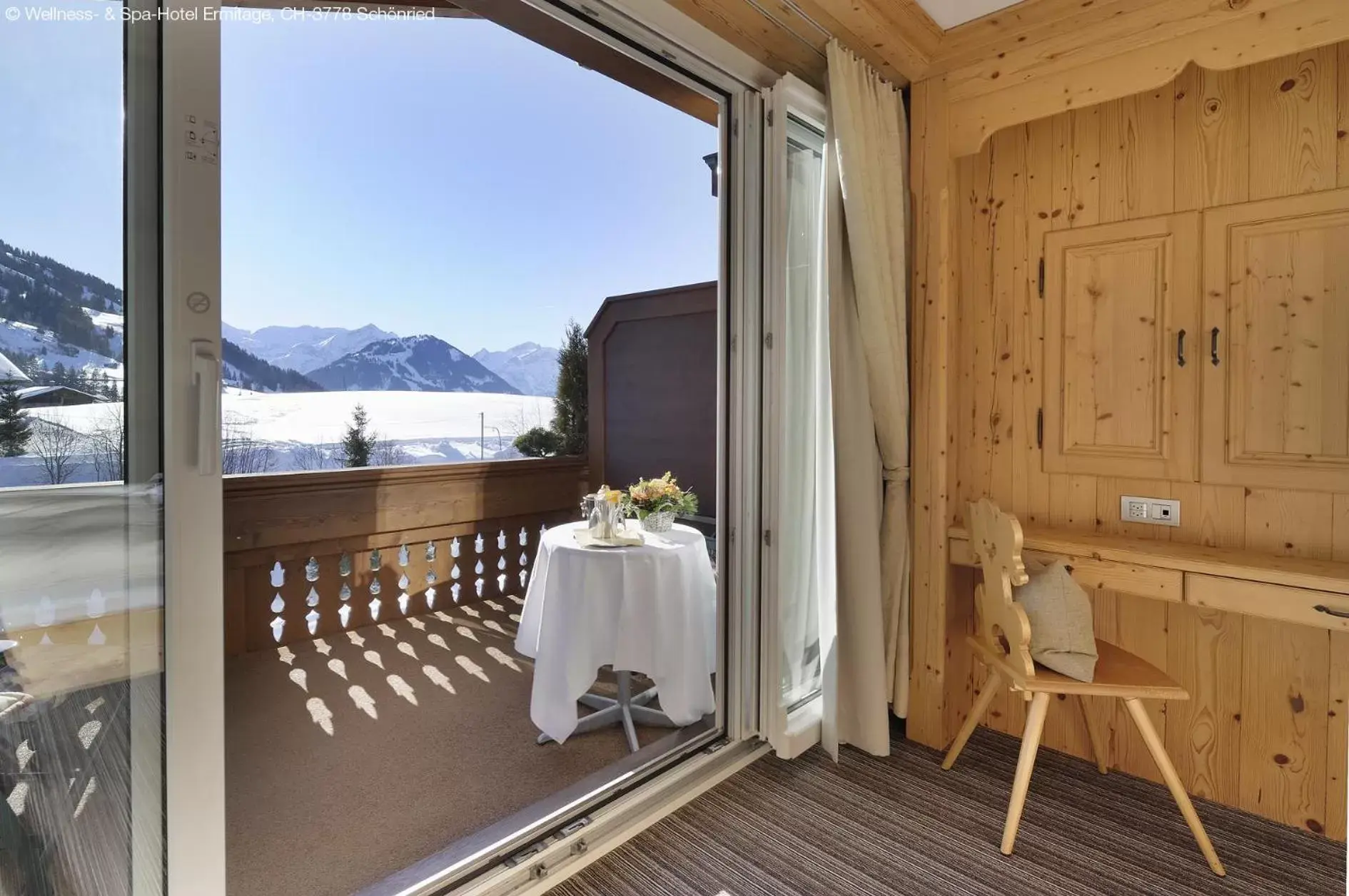 Balcony/Terrace, Mountain View in ERMITAGE Wellness- & Spa-Hotel